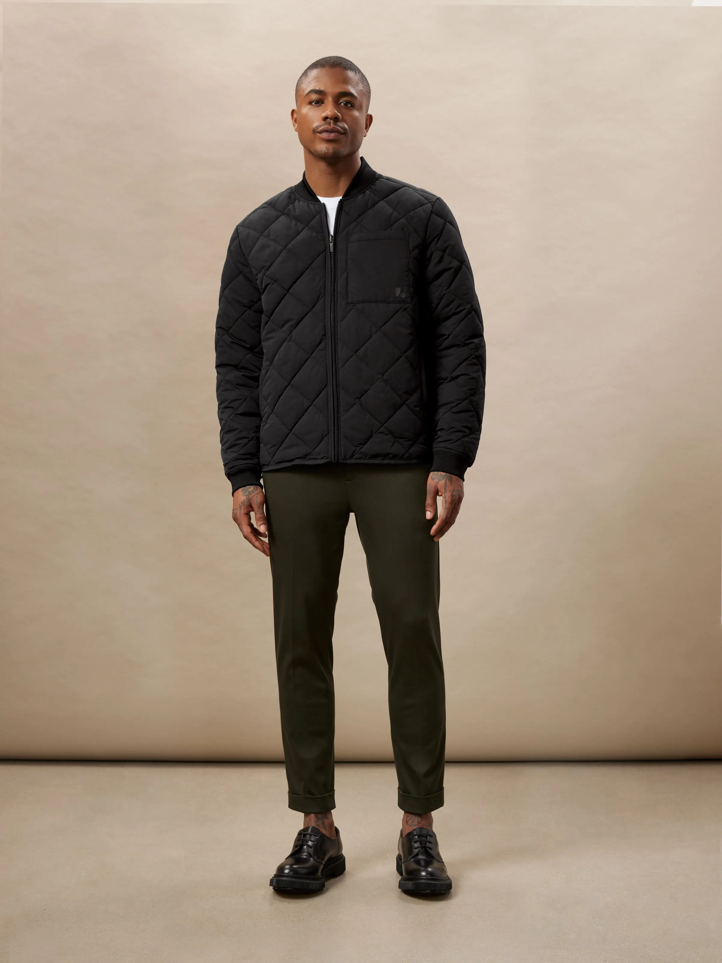 The Skyline Reversible Bomber in Black sold by Frank & Oak