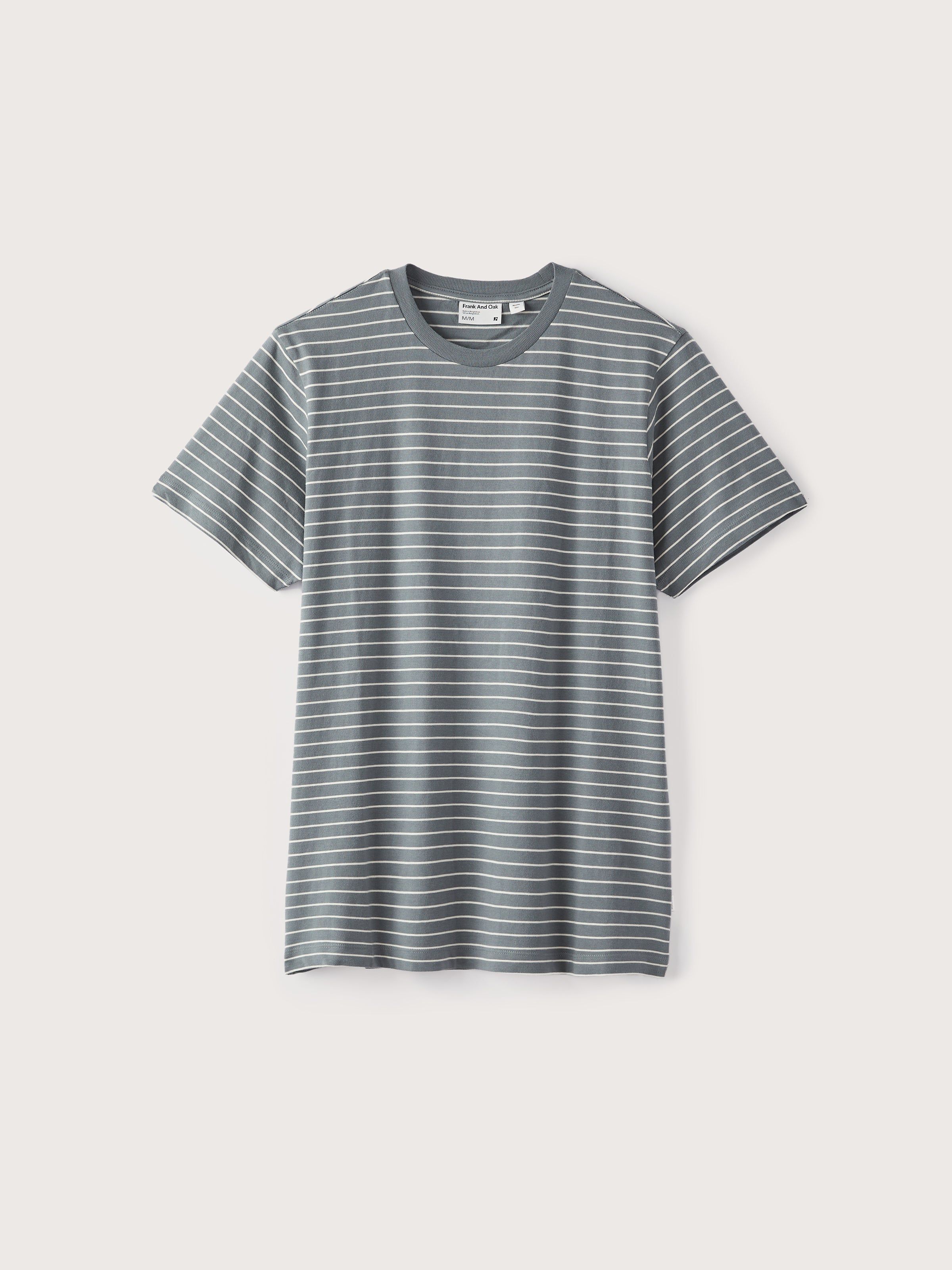 The Slim Fit Striped T-Shirt in Stormy Blue sold by Frank & Oak product image thumbnail 4