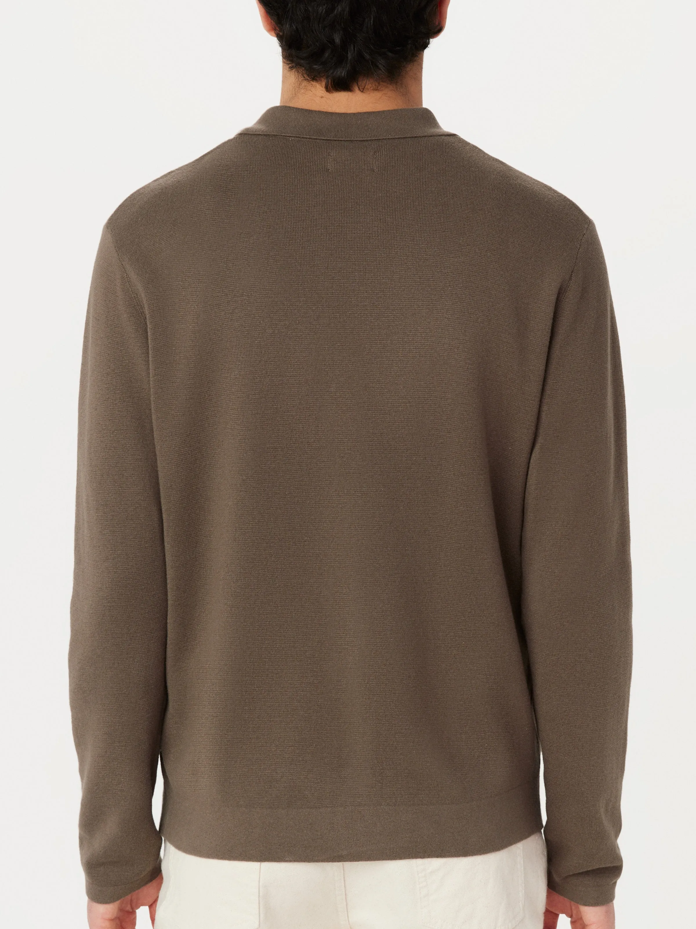 The Long Sleeve Polo Knit in Brown sold by Frank & Oak product image thumbnail 5
