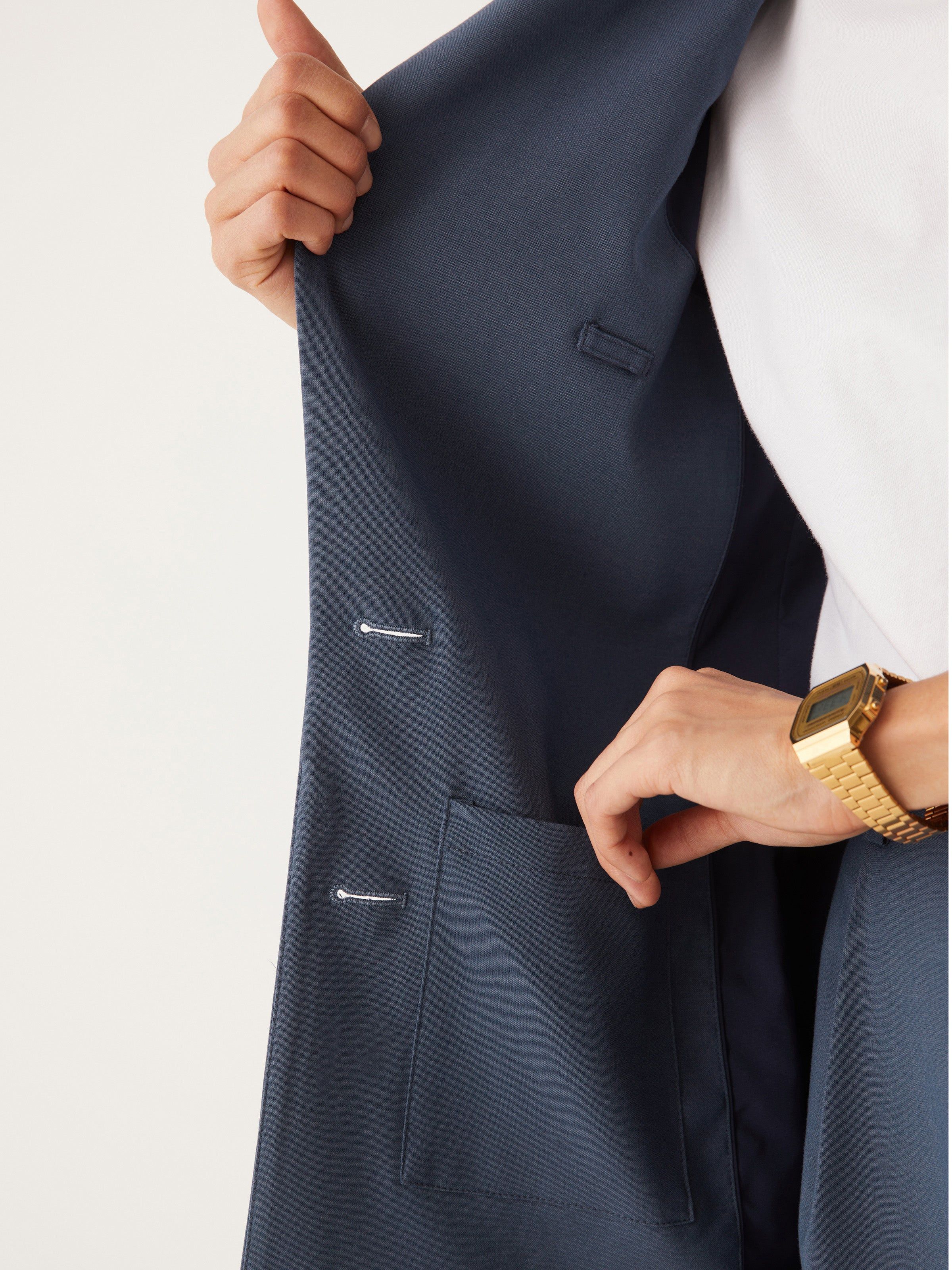 The Classic Blazer in Slate Blue sold by Frank & Oak product image thumbnail 4