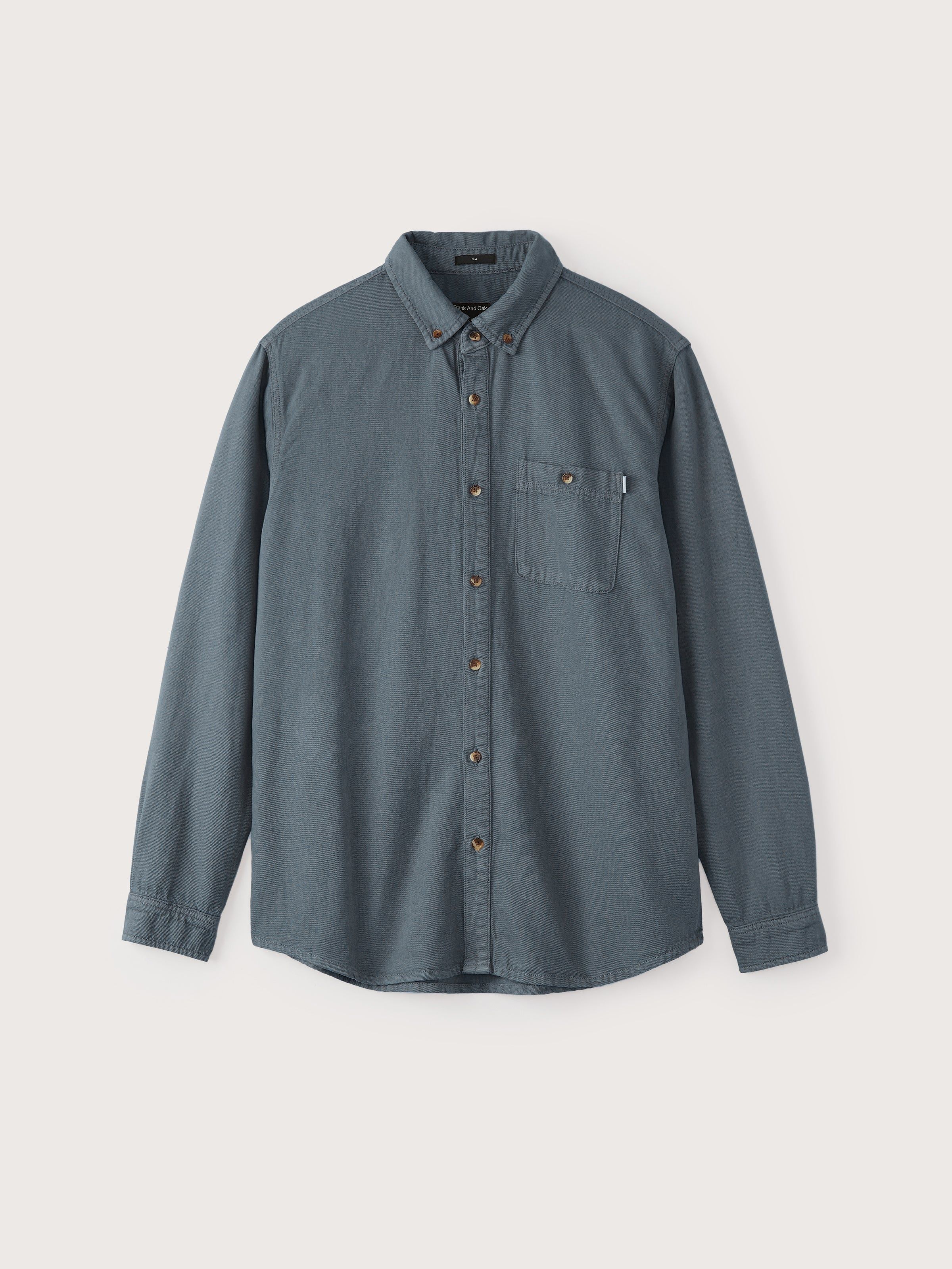 The Clark Denim Shirt in Stormy Blue sold by Frank & Oak product image thumbnail 5