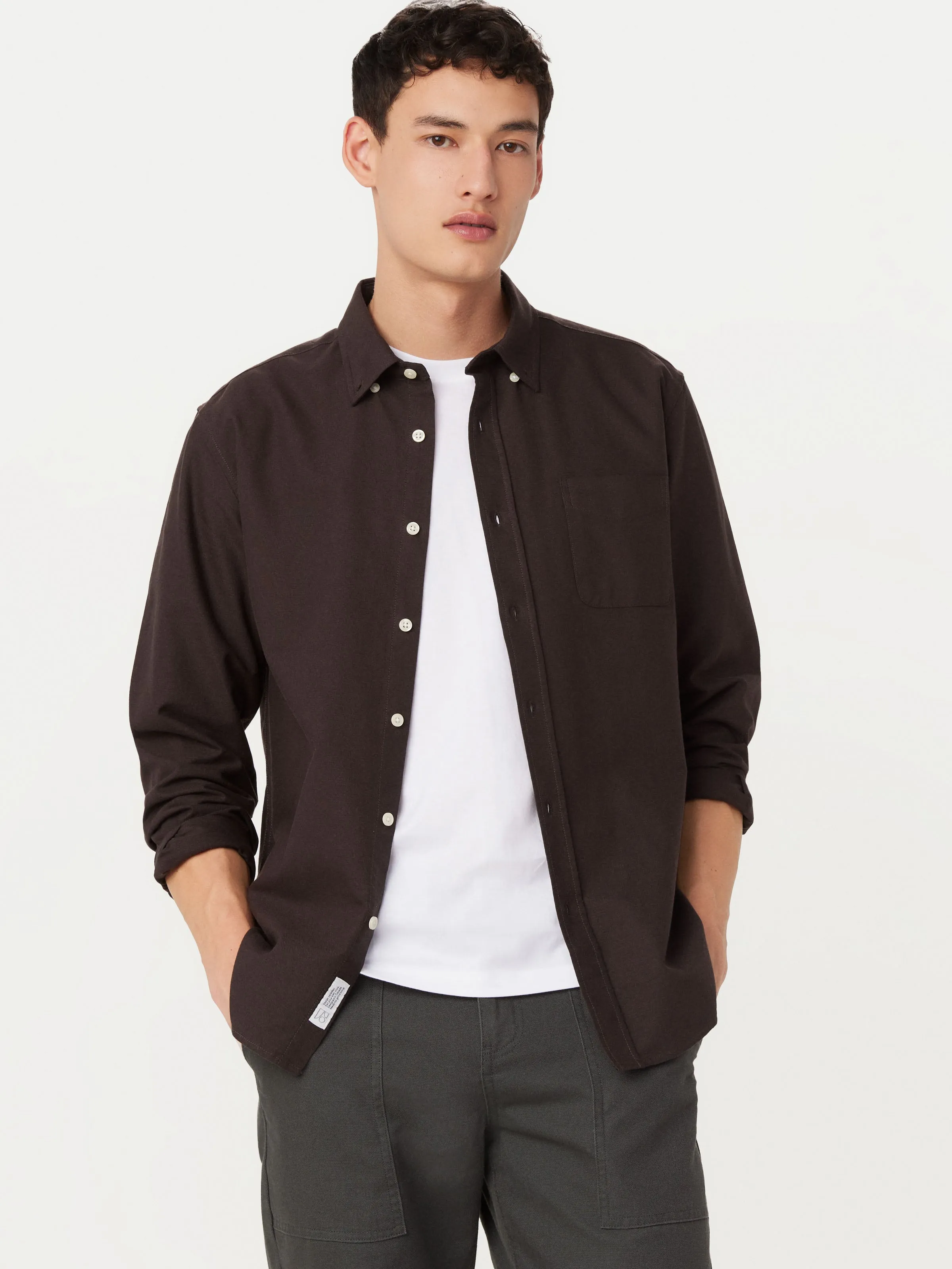 The Jasper Oxford Shirt in Dark Chocolate sold by Frank & Oak product image thumbnail 2