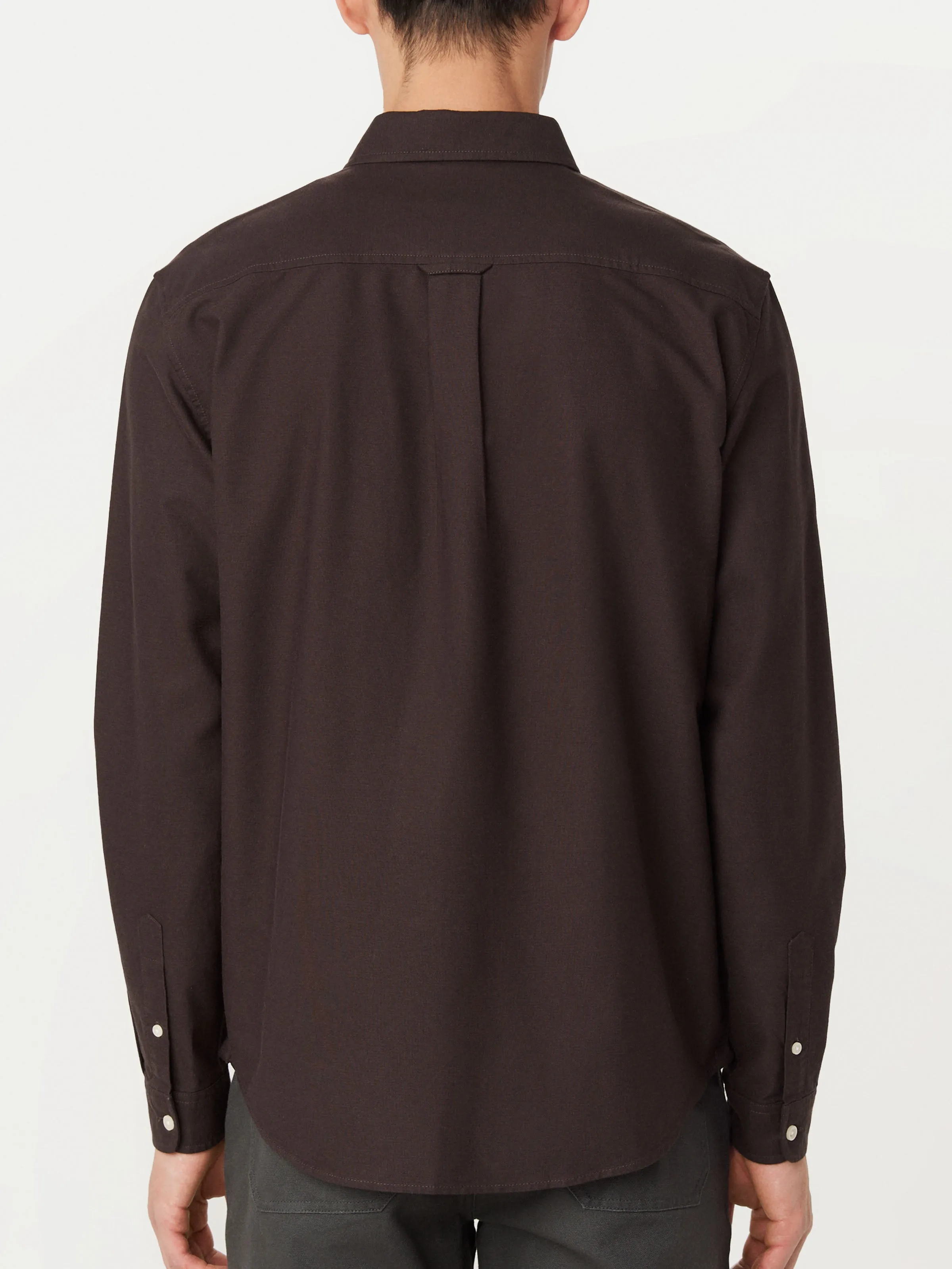 The Jasper Oxford Shirt in Dark Chocolate sold by Frank & Oak product image thumbnail 4