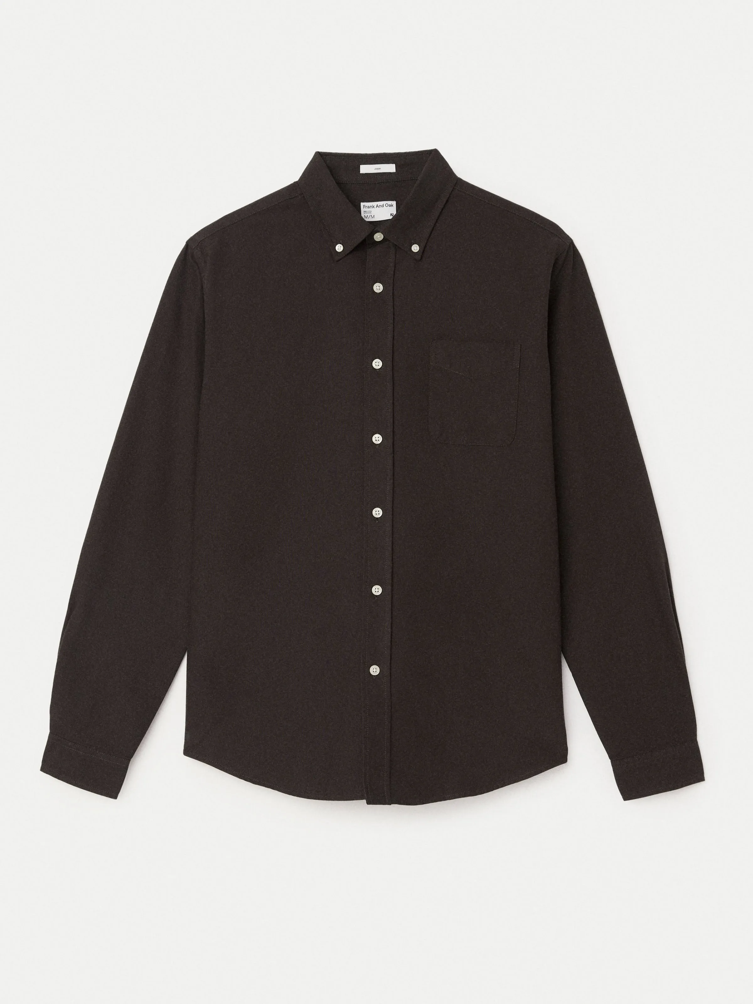 The Jasper Oxford Shirt in Dark Chocolate sold by Frank & Oak product image thumbnail 5