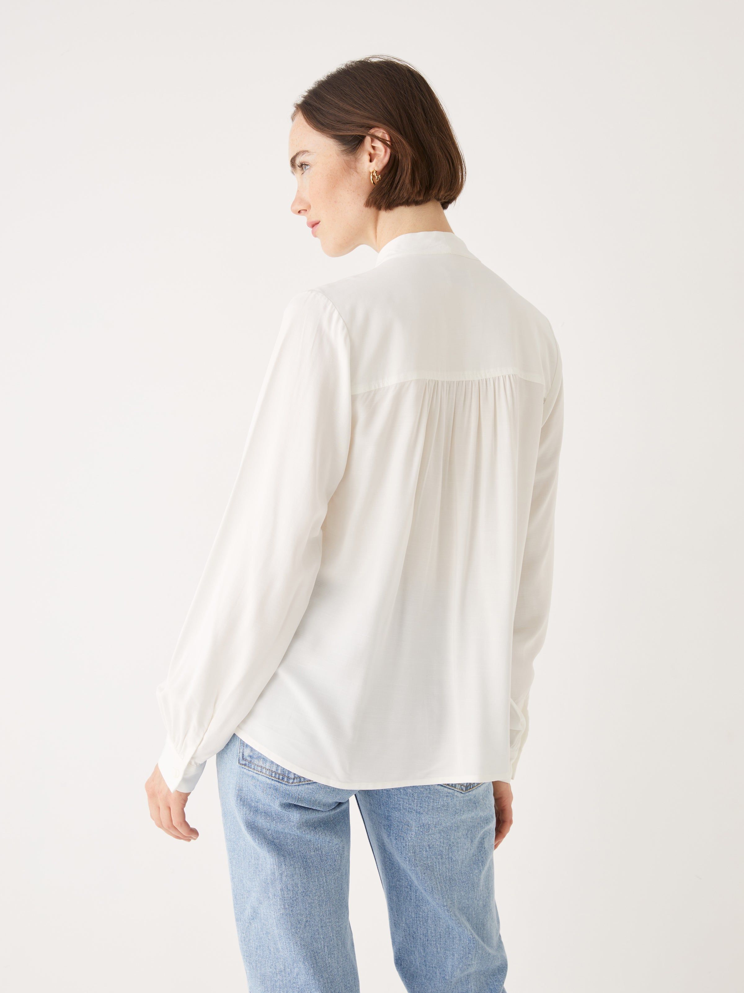 The Tie Neck Blouse in White sold by Frank & Oak product image thumbnail 3