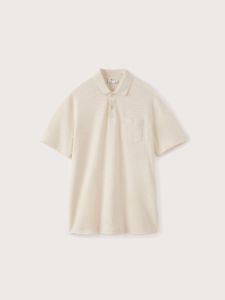 The Slim Fit Pique Polo Shirt in White sold by Frank & Oak