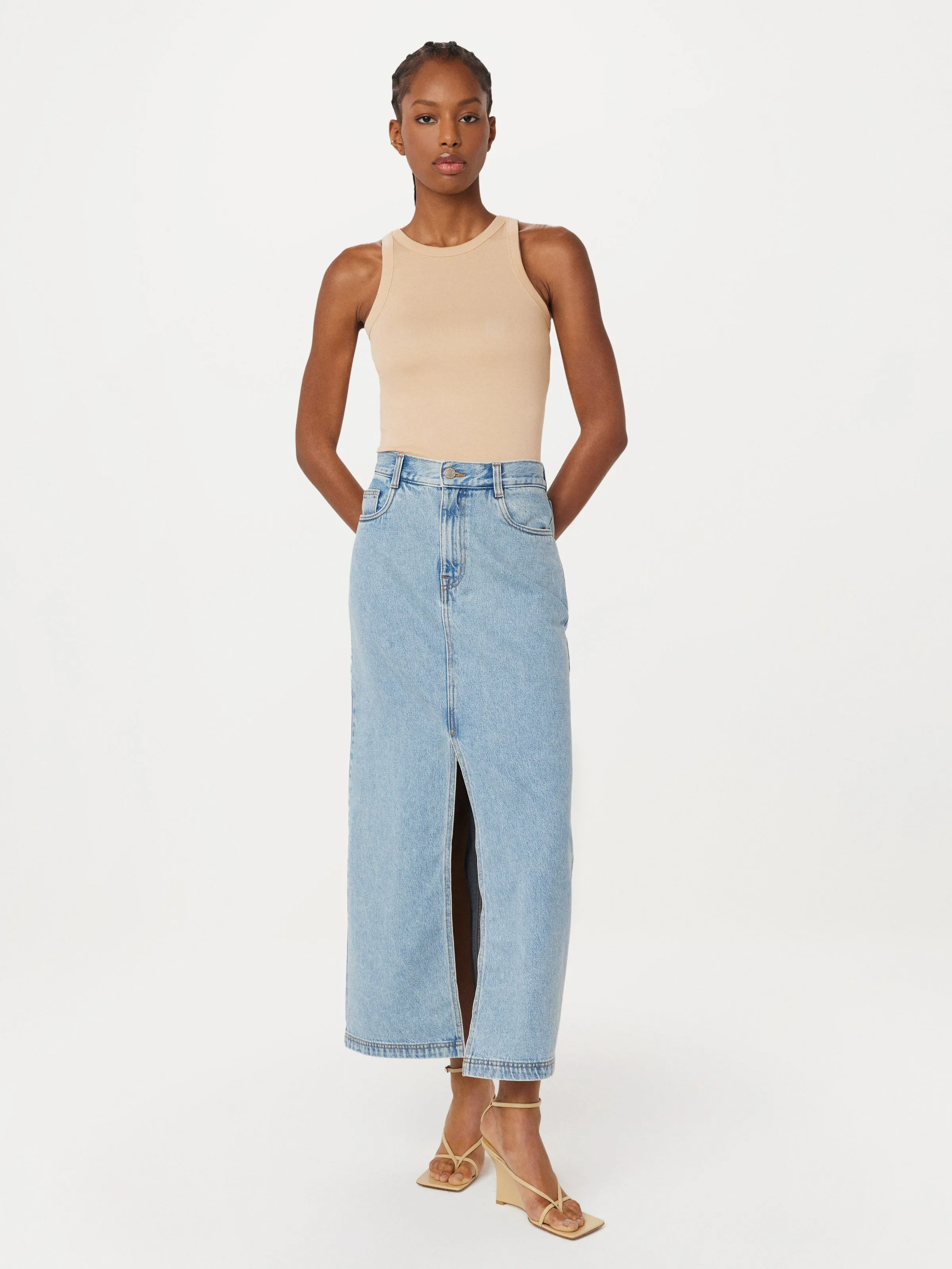 The Essential Tank Top in Beige sold by Frank & Oak