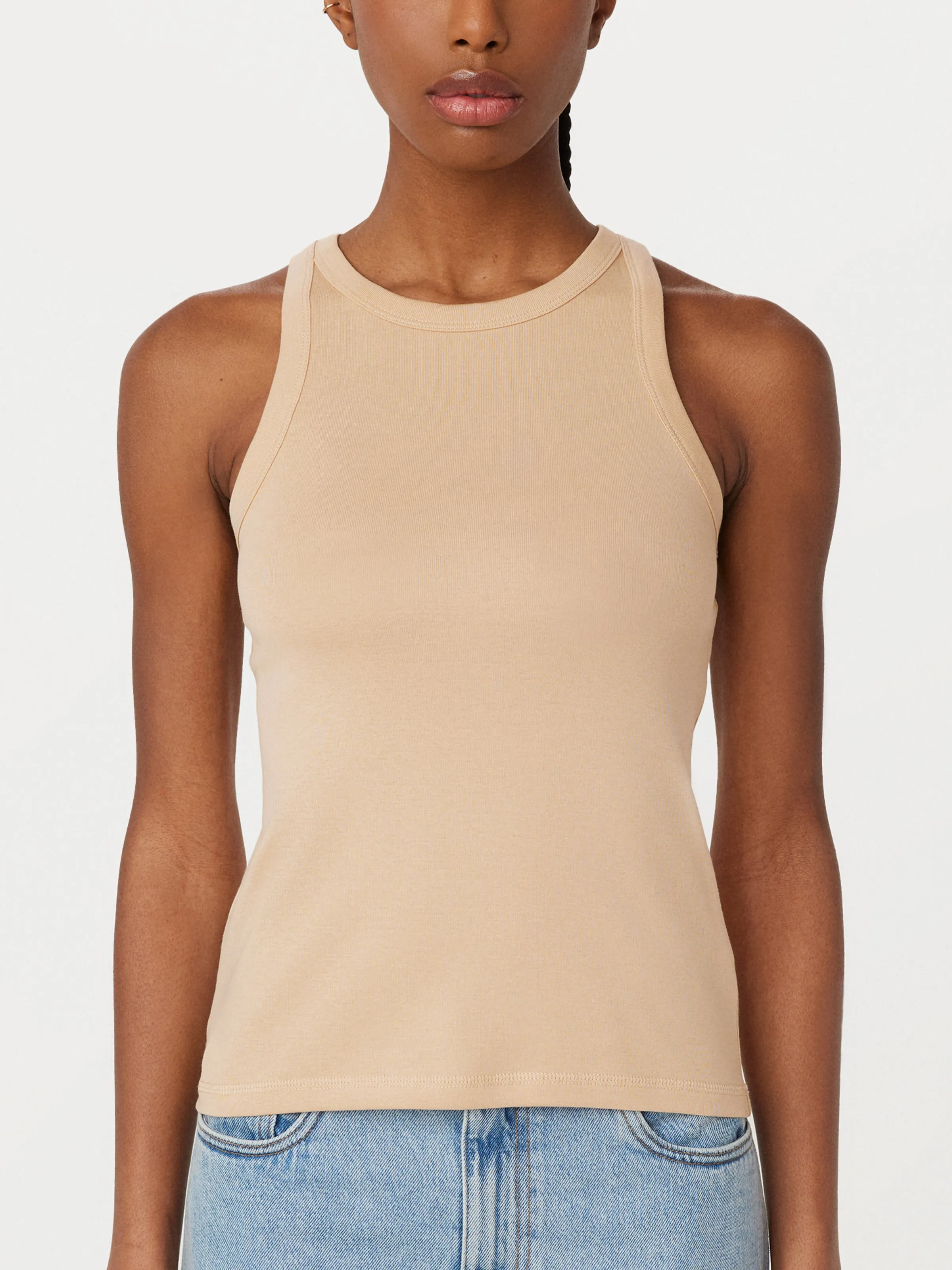 The Essential Tank Top in Beige sold by Frank & Oak product image thumbnail 3