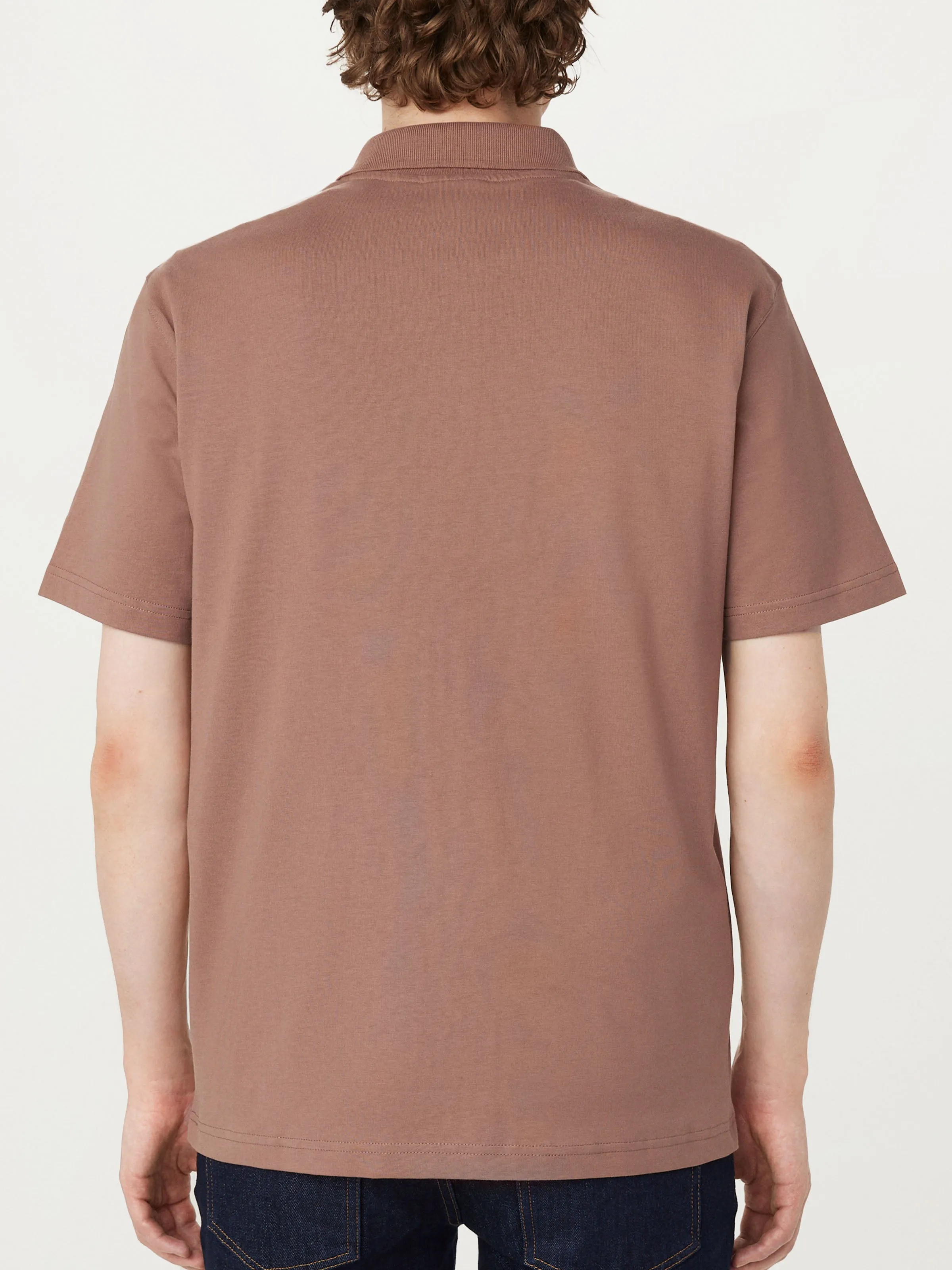 The Boxy Polo in Walnut sold by Frank & Oak product image thumbnail 4