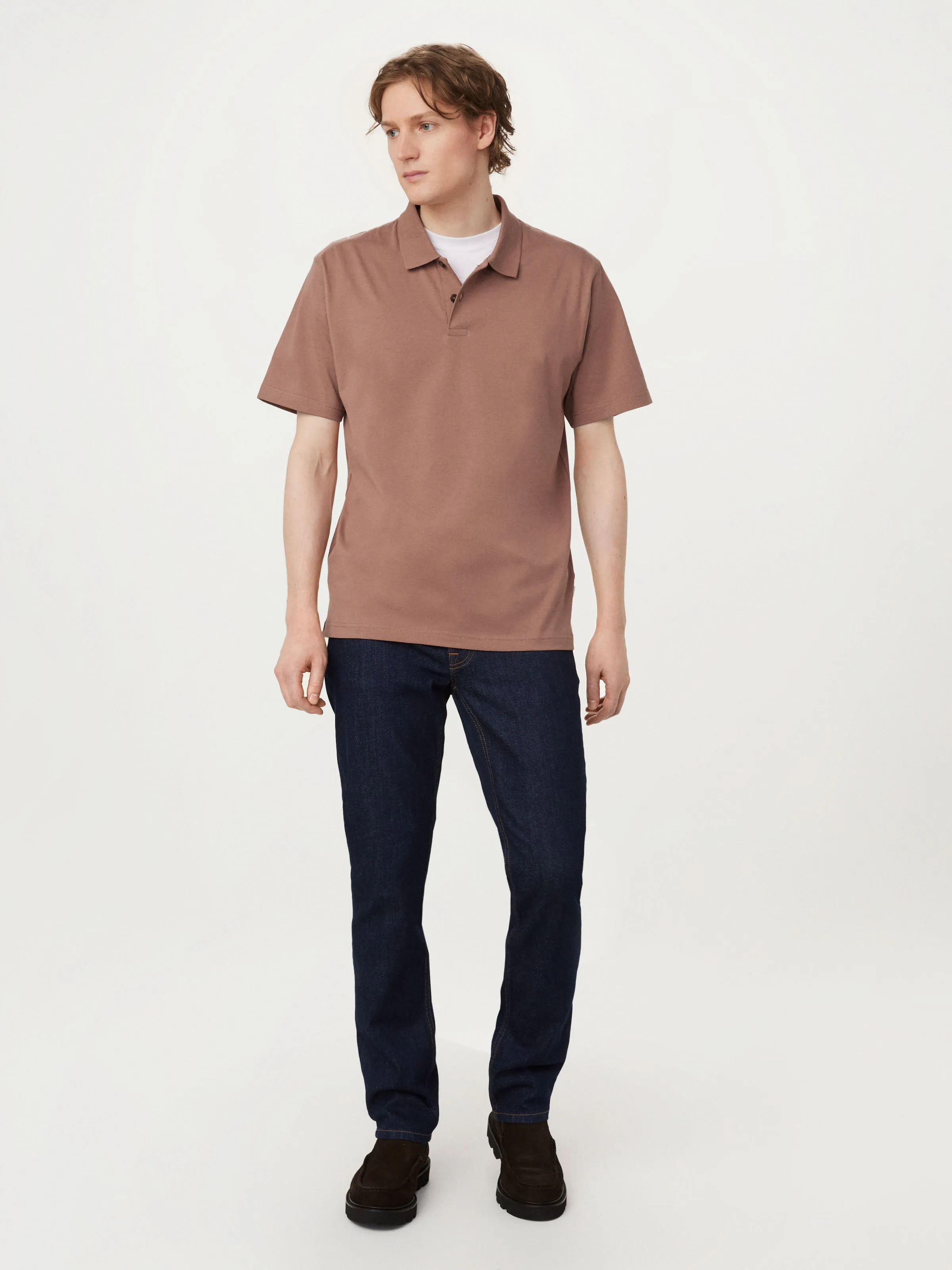 The Boxy Polo in Walnut sold by Frank & Oak product image thumbnail 2