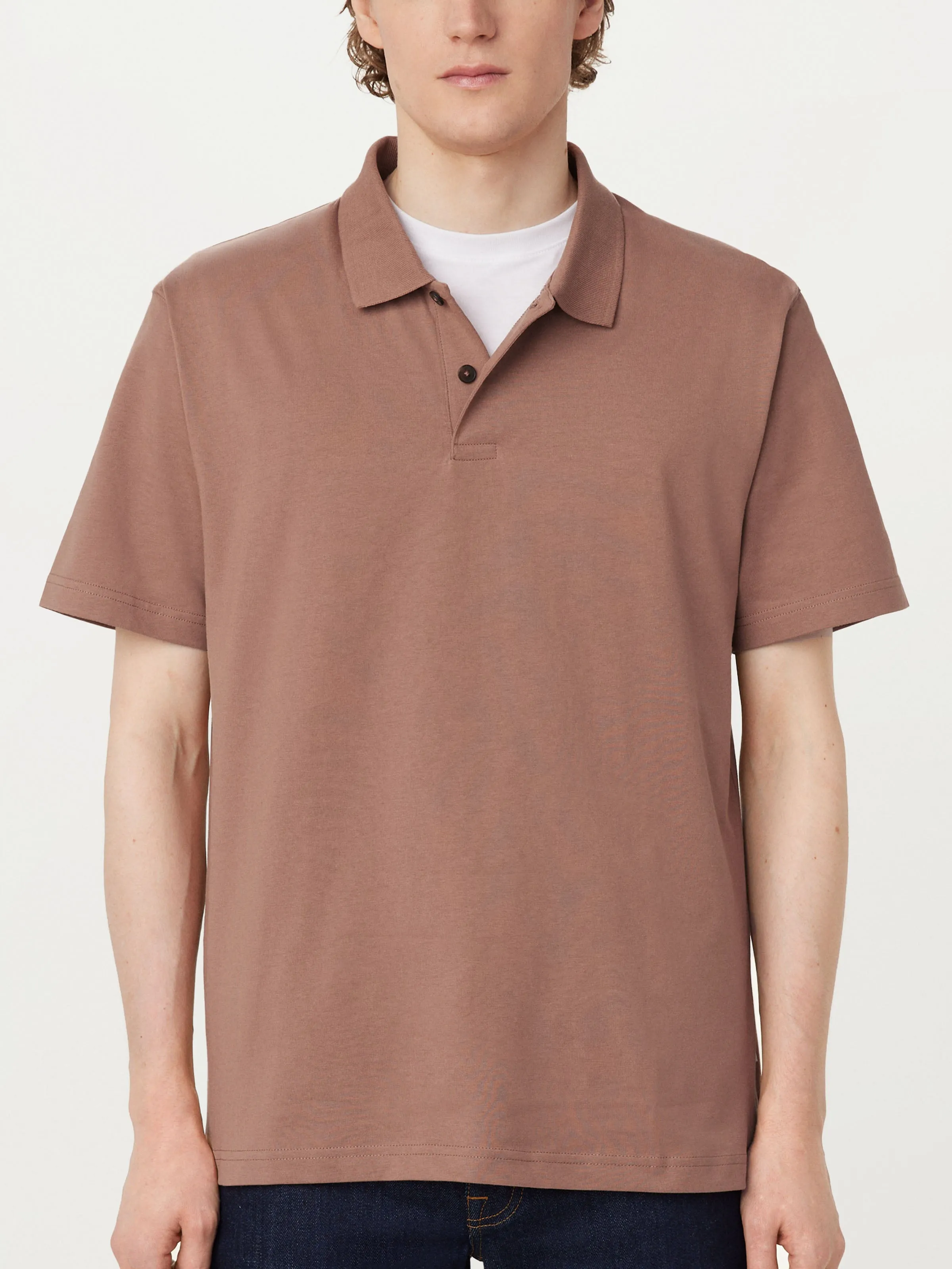 The Boxy Polo in Walnut sold by Frank & Oak product image thumbnail 3