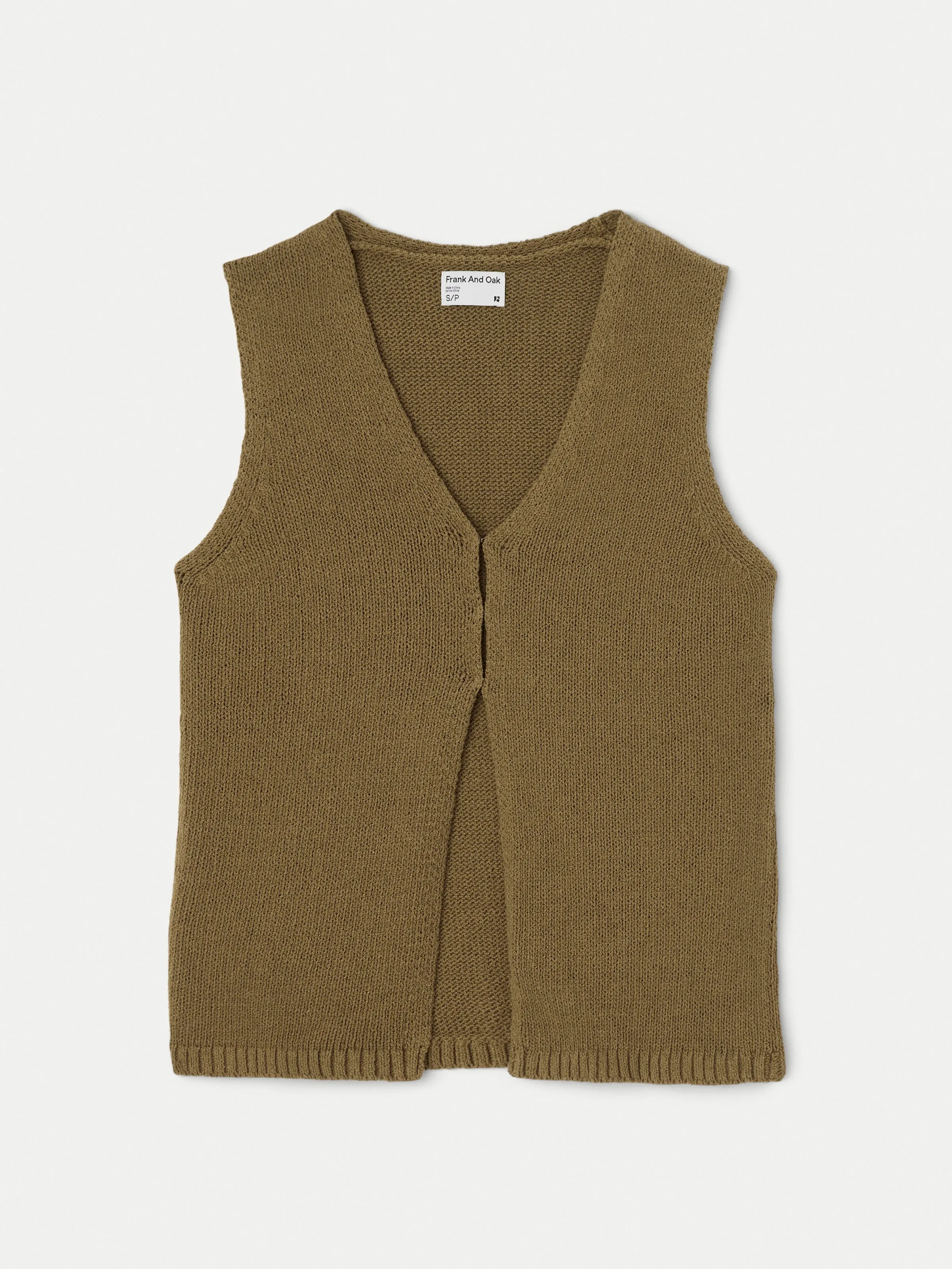 The Knit Sweater Vest in Brown Green sold by Frank & Oak product image thumbnail 5