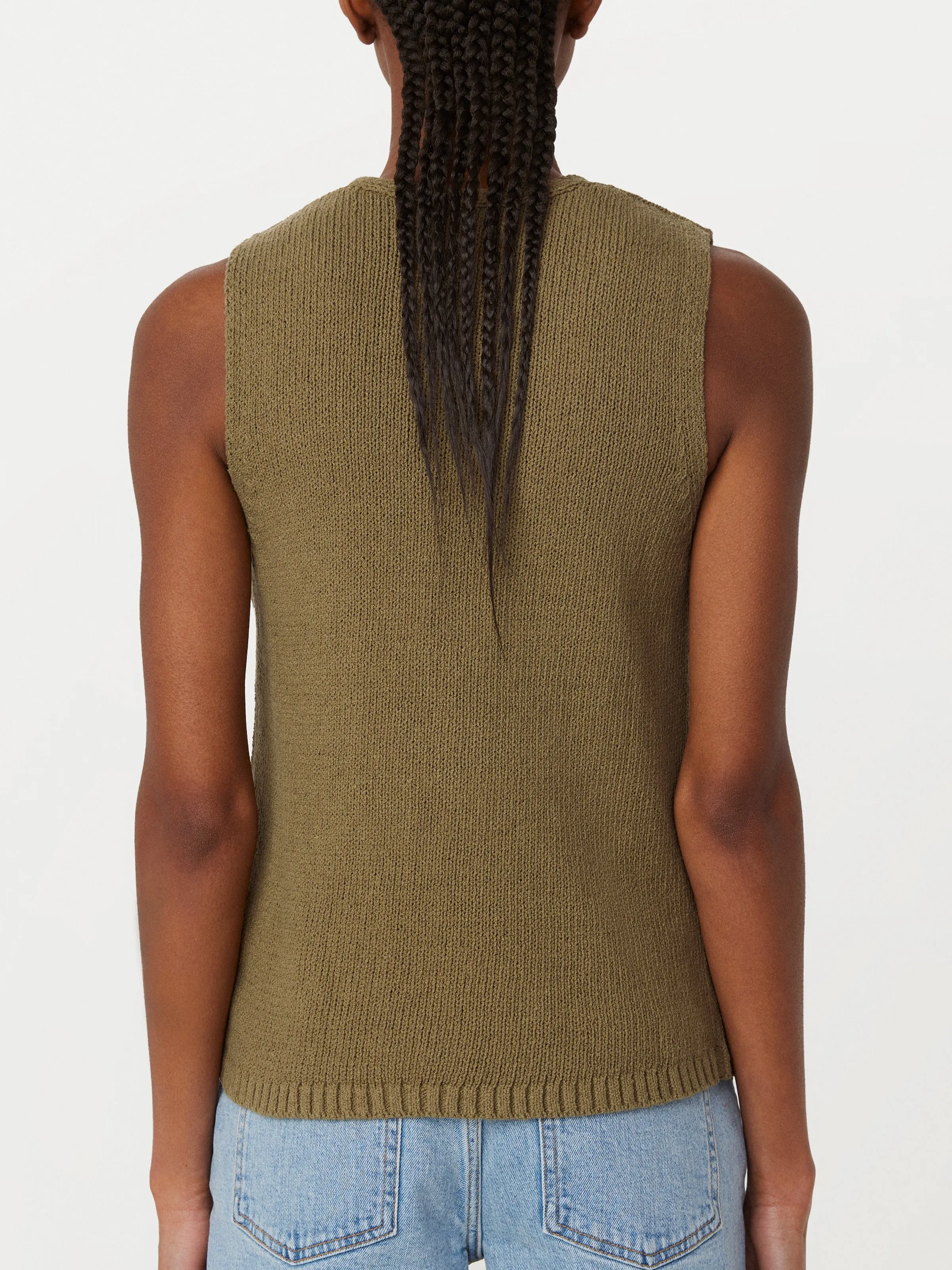 The Knit Sweater Vest in Brown Green sold by Frank & Oak product image thumbnail 4