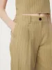 The Annie Straight Loose Pant in Cream Yellow sold by Frank & Oak