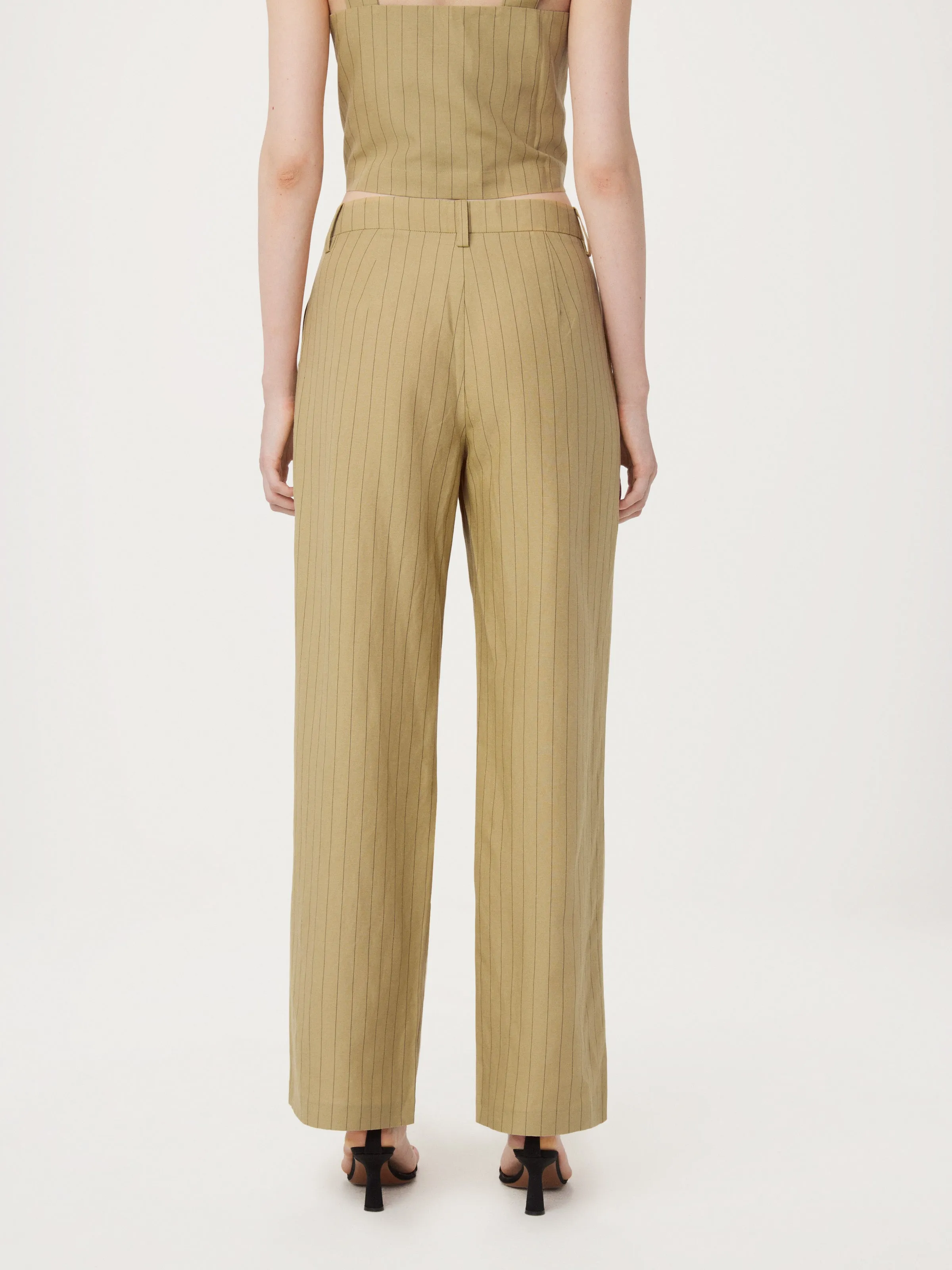 The Annie Straight Loose Pant in Cream Yellow sold by Frank & Oak product image thumbnail 5