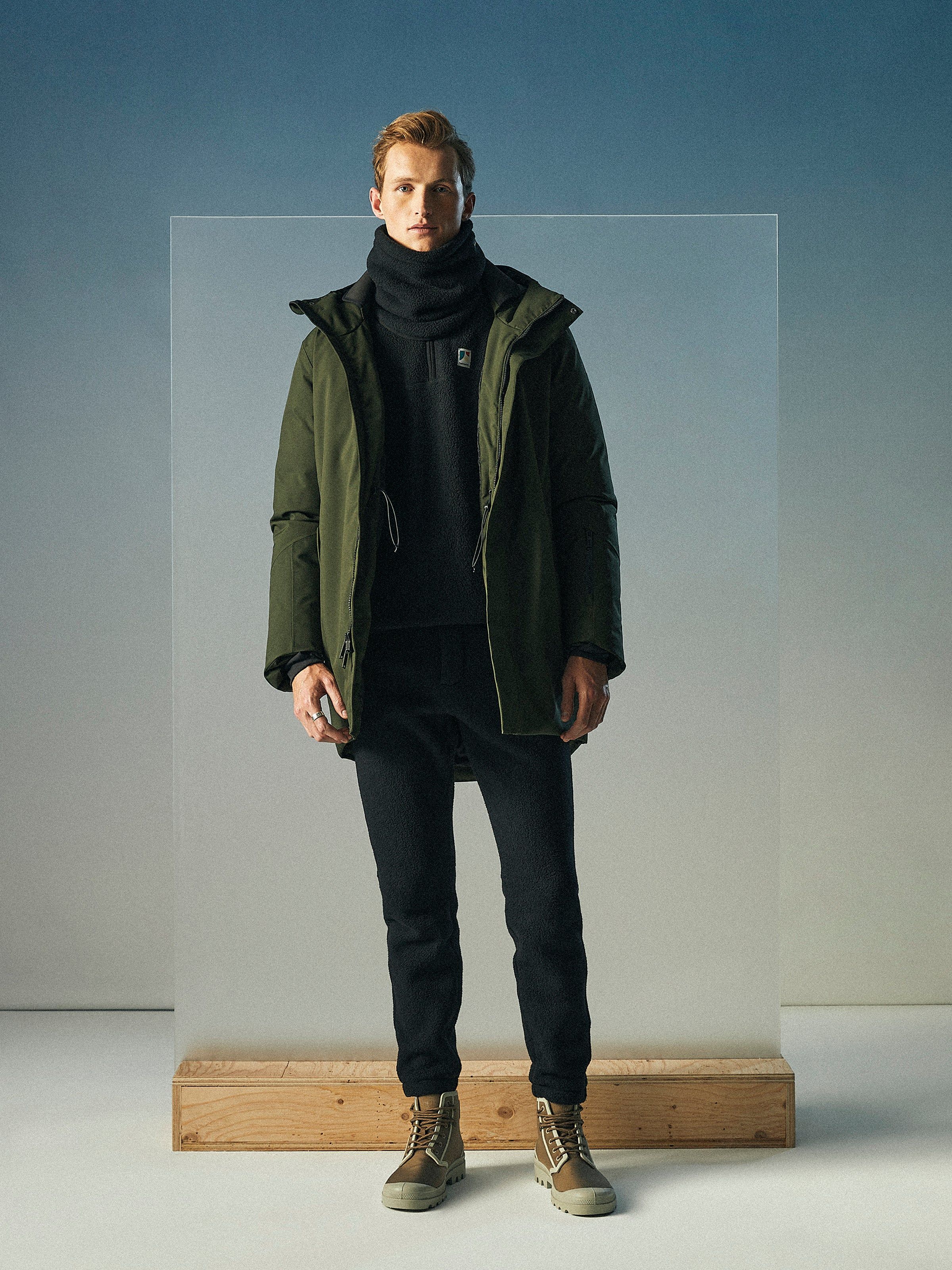 The Capital Parka in Rosin sold by Frank & Oak