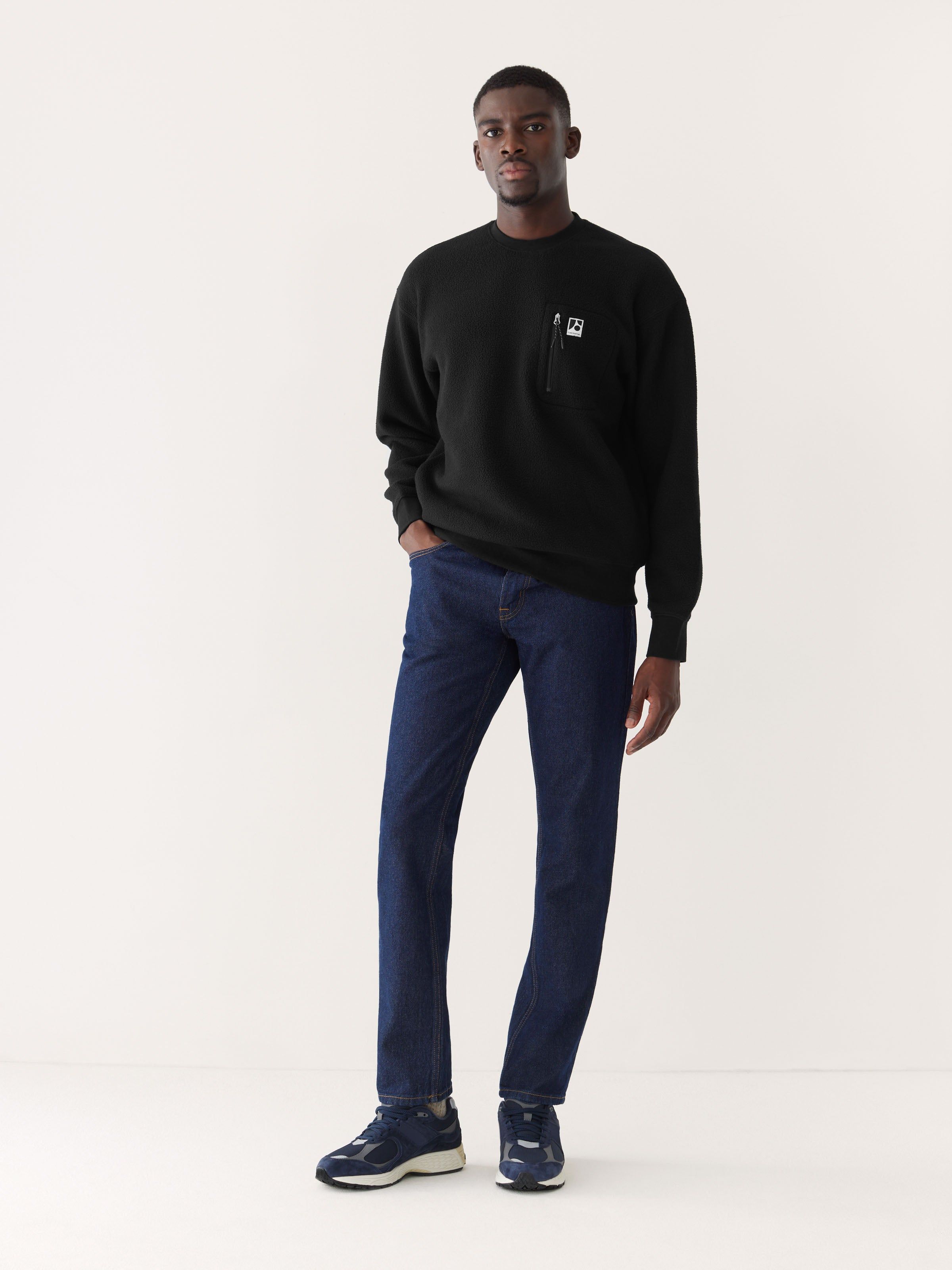 The Explorer Polar Fleece Crewneck in Black sold by Frank & Oak product image thumbnail 4