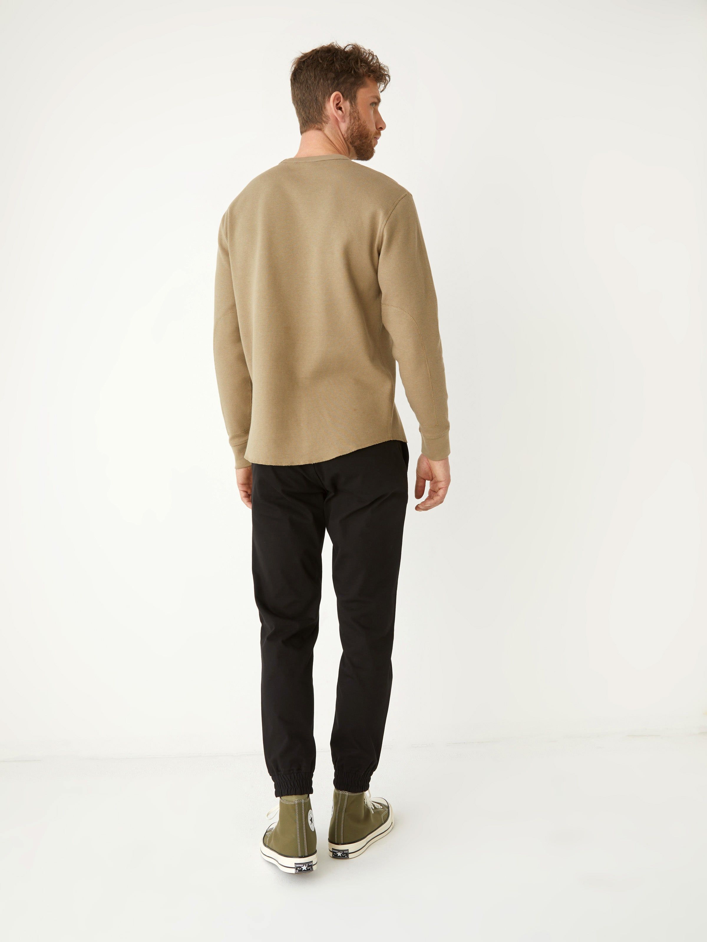 The Relaxed Waffle T-Shirt in Khaki sold by Frank & Oak product image thumbnail 4