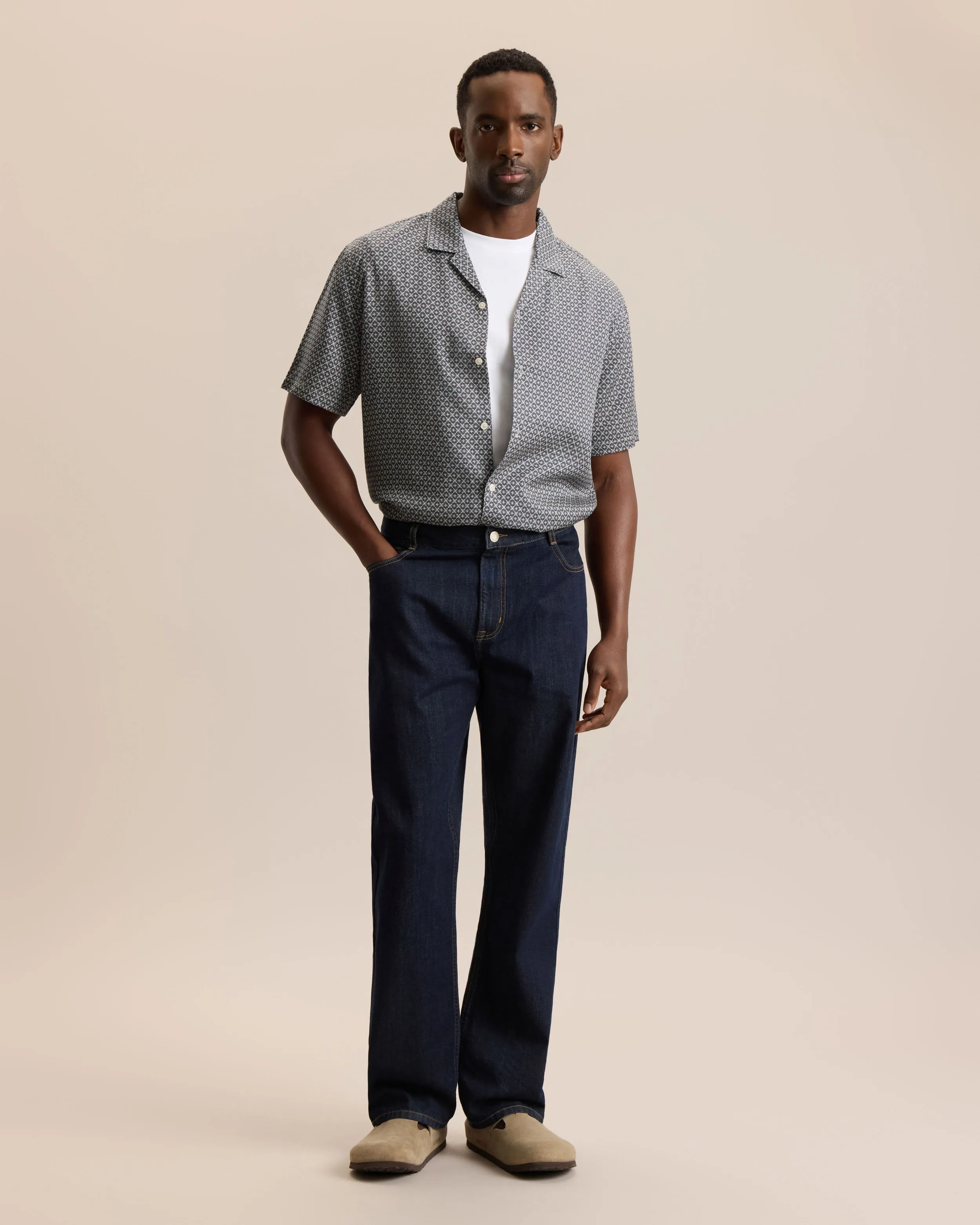 PRINTED TENCEL™ LYOCELL RESORT SHIRT sold by Frank & Oak product image thumbnail 4