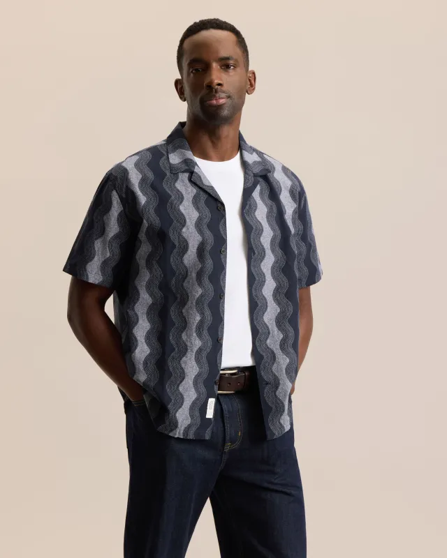 PRINTED CHAMBRAY RESORT SHIRT made by Frank & Oak