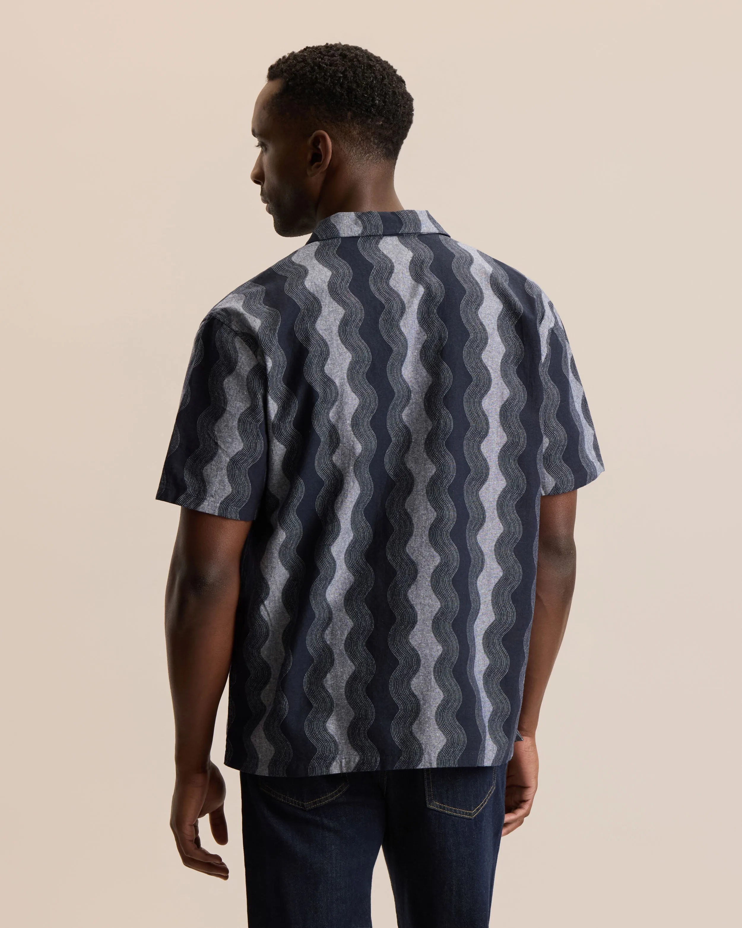 PRINTED CHAMBRAY RESORT SHIRT sold by Frank & Oak product image thumbnail 2