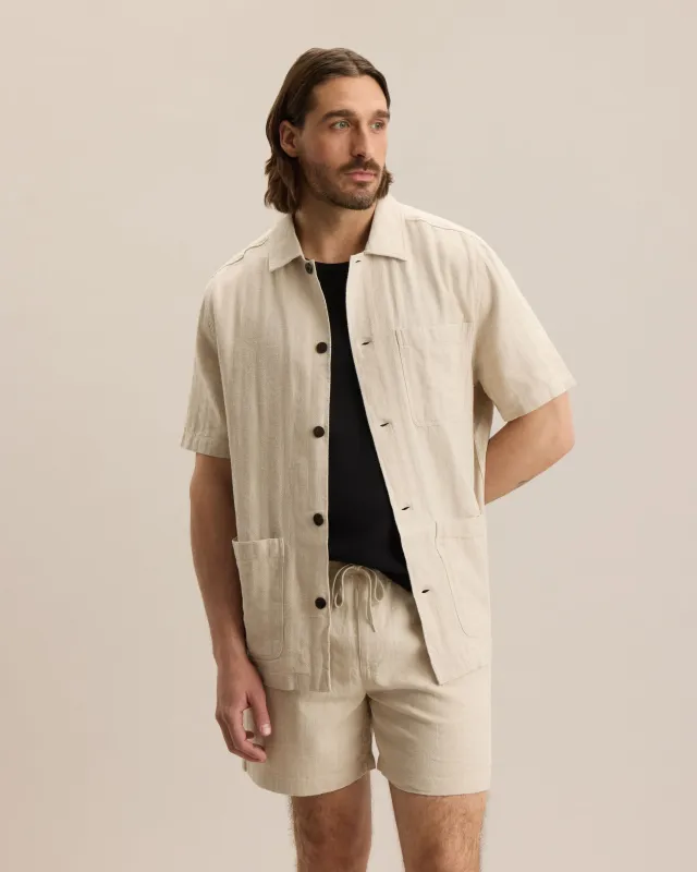HEMP HERRINGBONE OVERSHIRT made by Frank & Oak