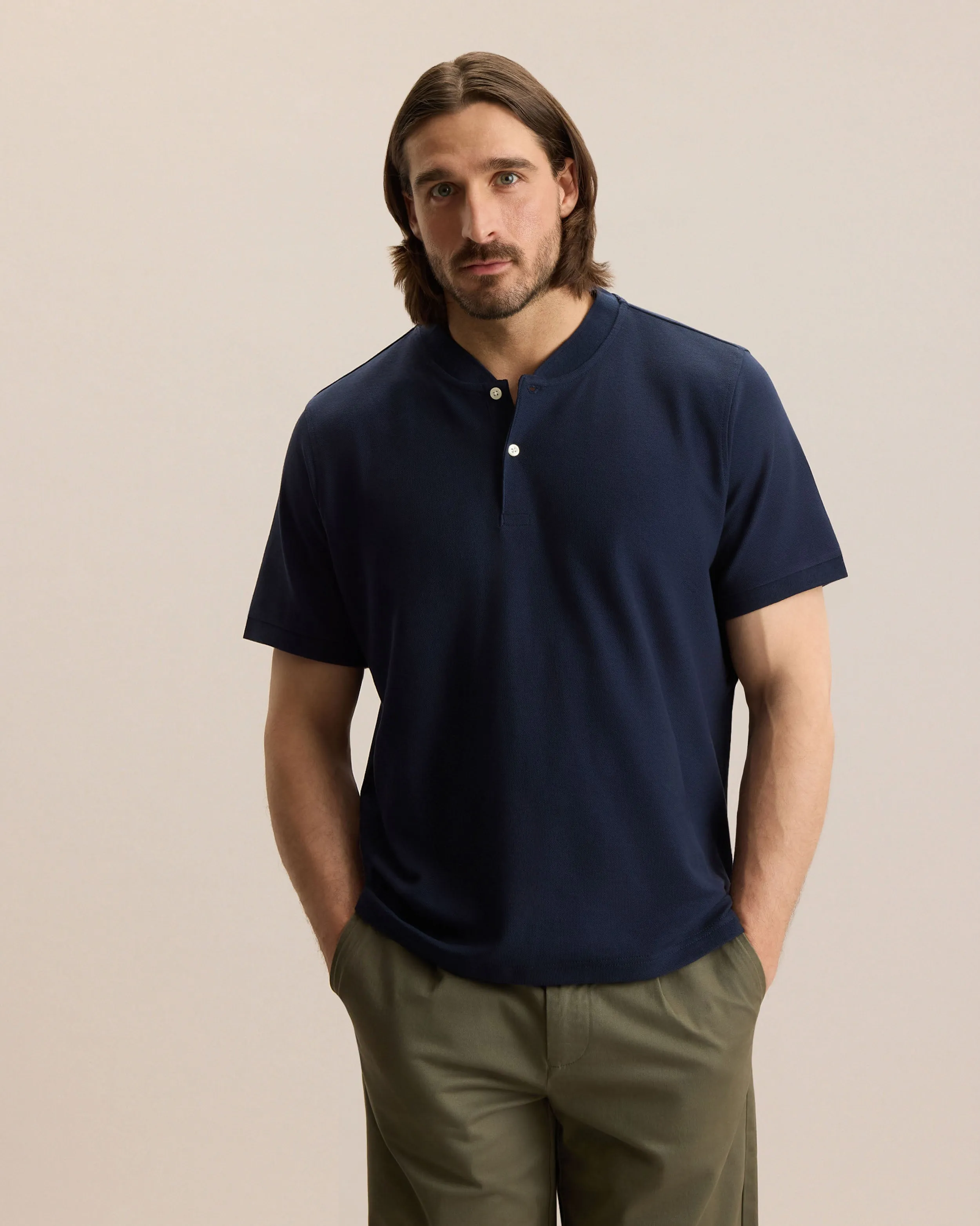 PIQUE HENLEY sold by Frank & Oak