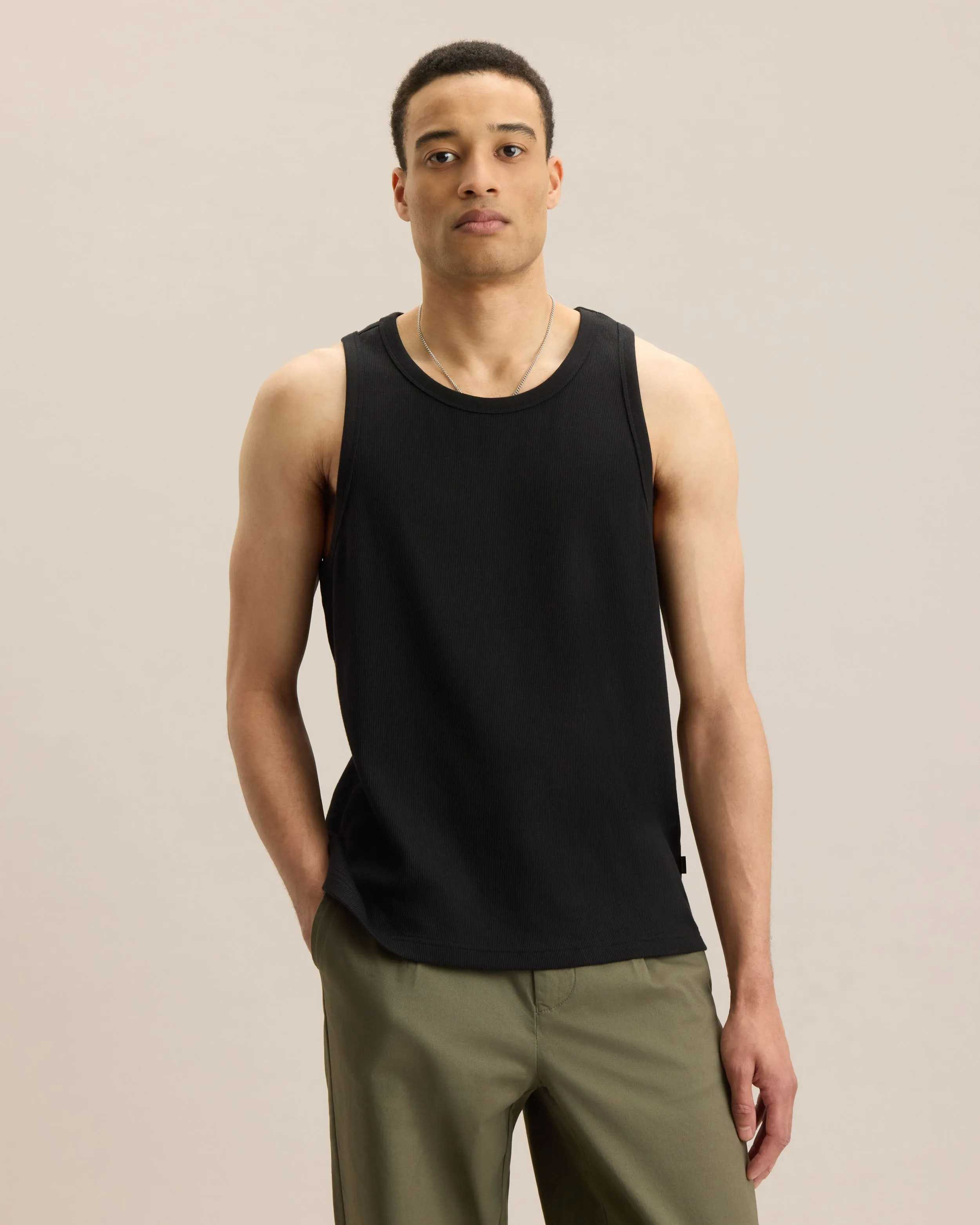 ESSENTIAL RIBBED TANK sold by Frank & Oak