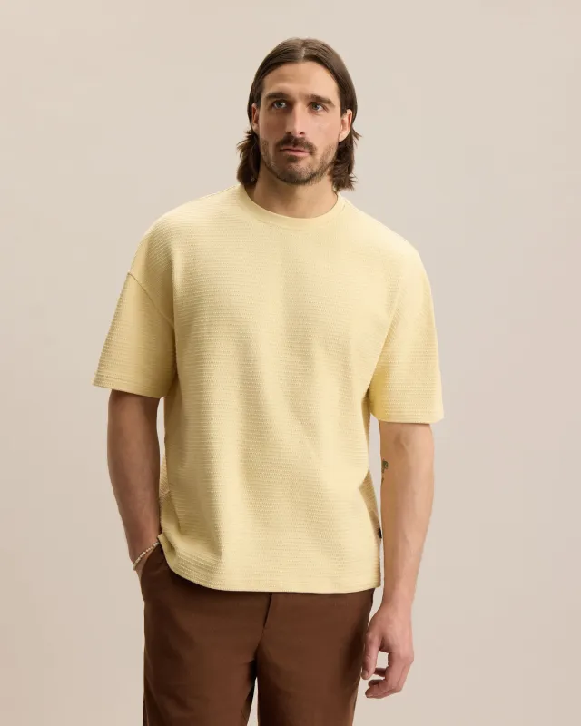 BOXY TEXTURED KNIT TEE made by Frank & Oak