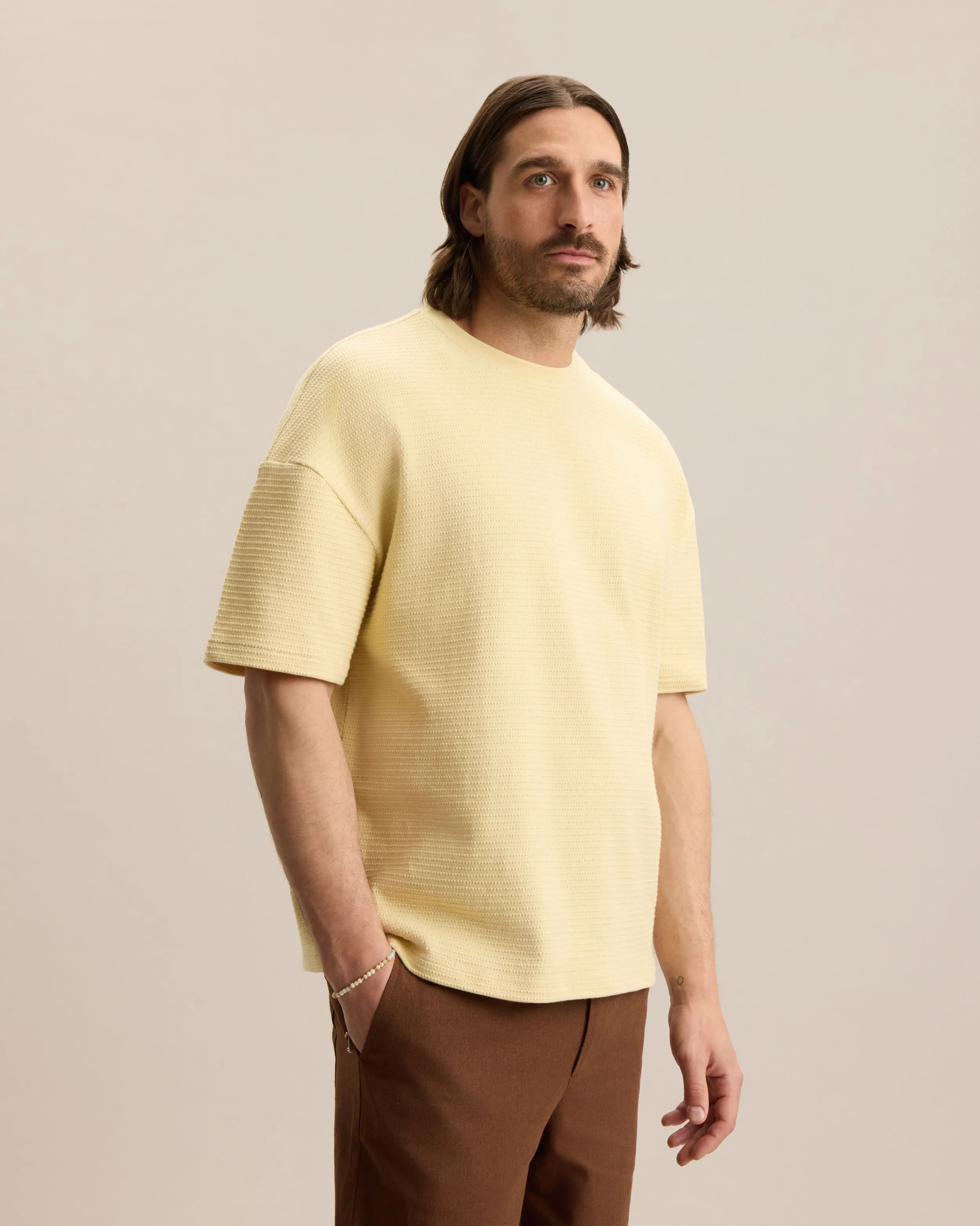BOXY TEXTURED KNIT TEE sold by Frank & Oak product image thumbnail 2