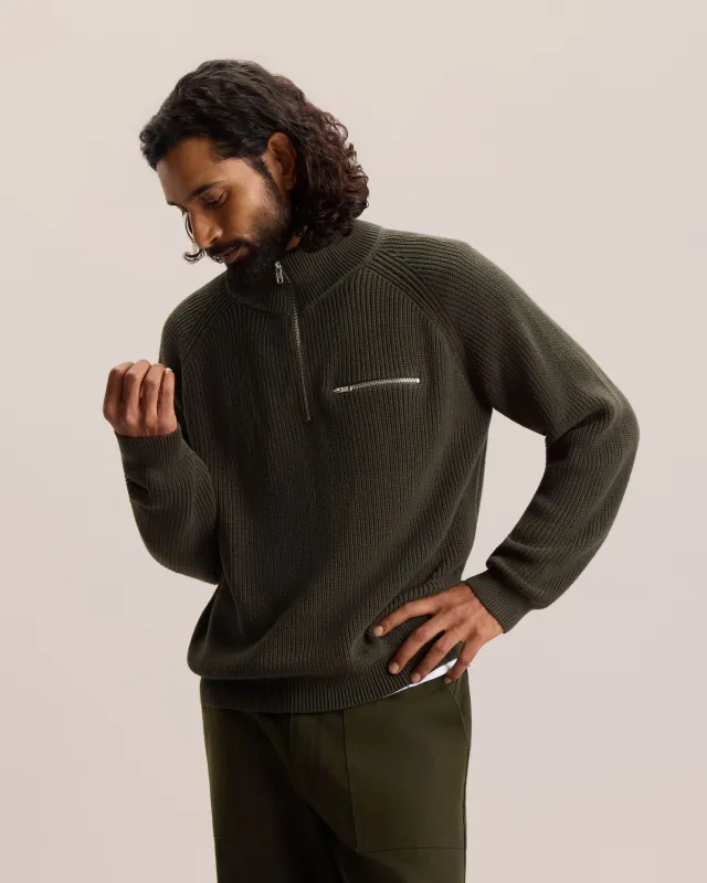 ESSENTIAL QUARTER-ZIP SWEATER made by Frank & Oak