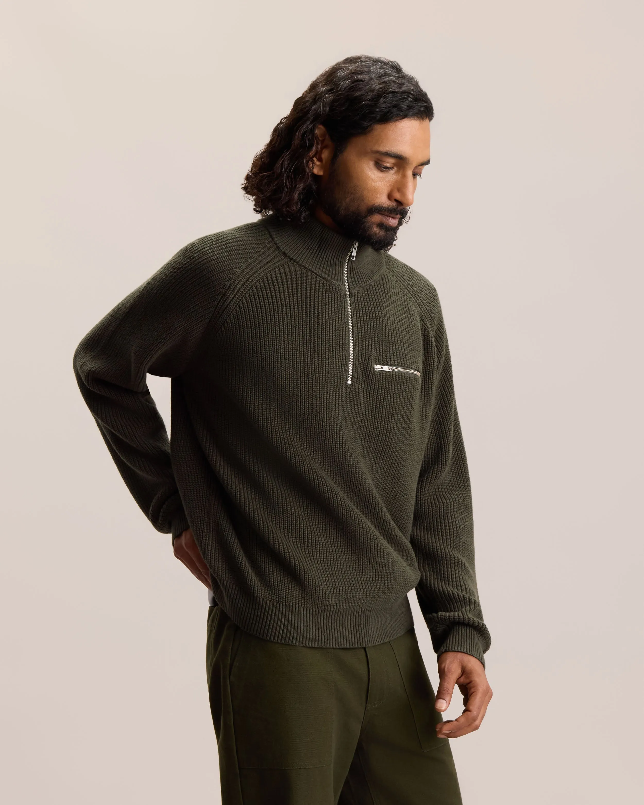 ESSENTIAL QUARTER-ZIP SWEATER sold by Frank & Oak product image thumbnail 2