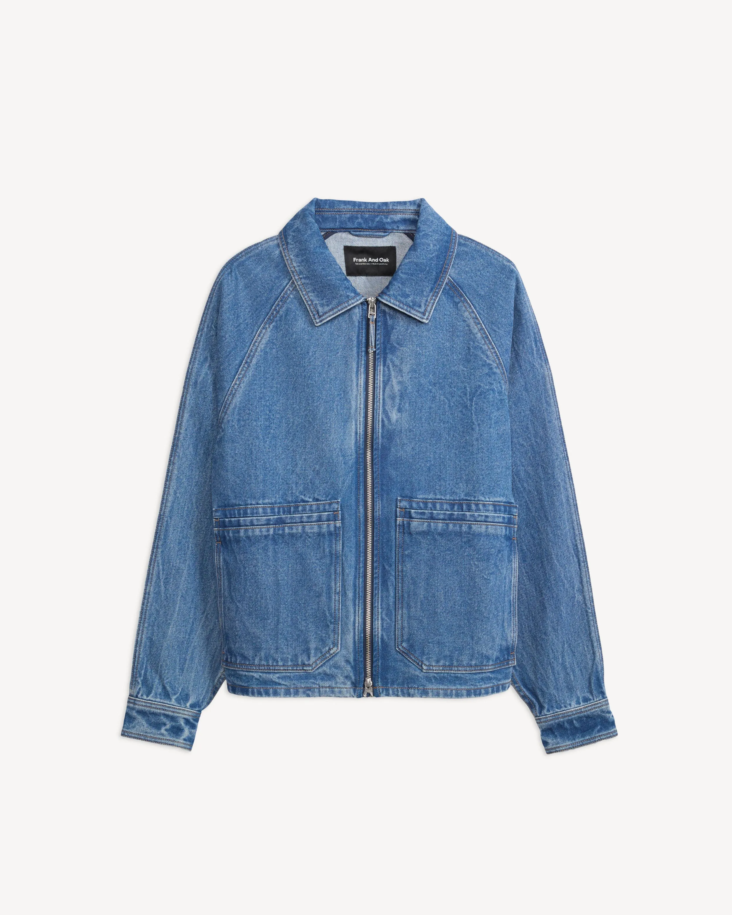 DENIM BOMBER JACKET sold by Frank & Oak product image thumbnail 5