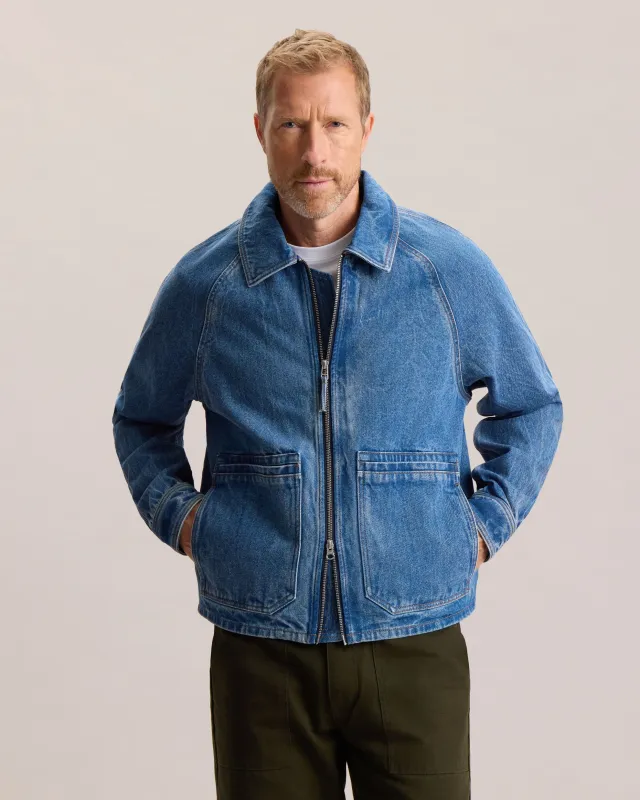 DENIM BOMBER JACKET made by Frank & Oak