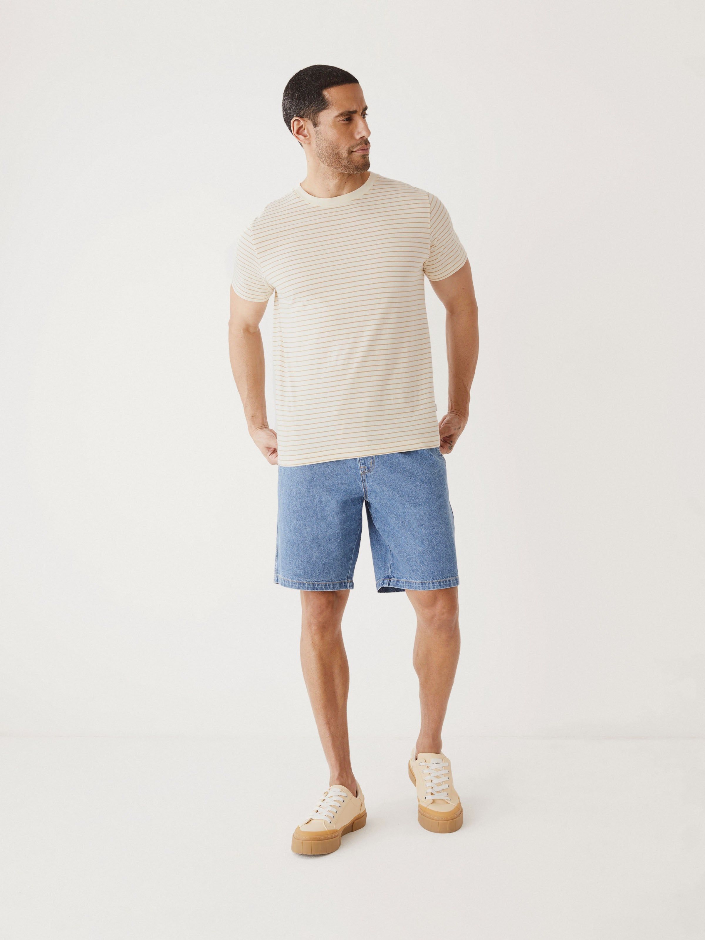 The Striped Slim T-Shirt in White sold by Frank & Oak product image thumbnail 2