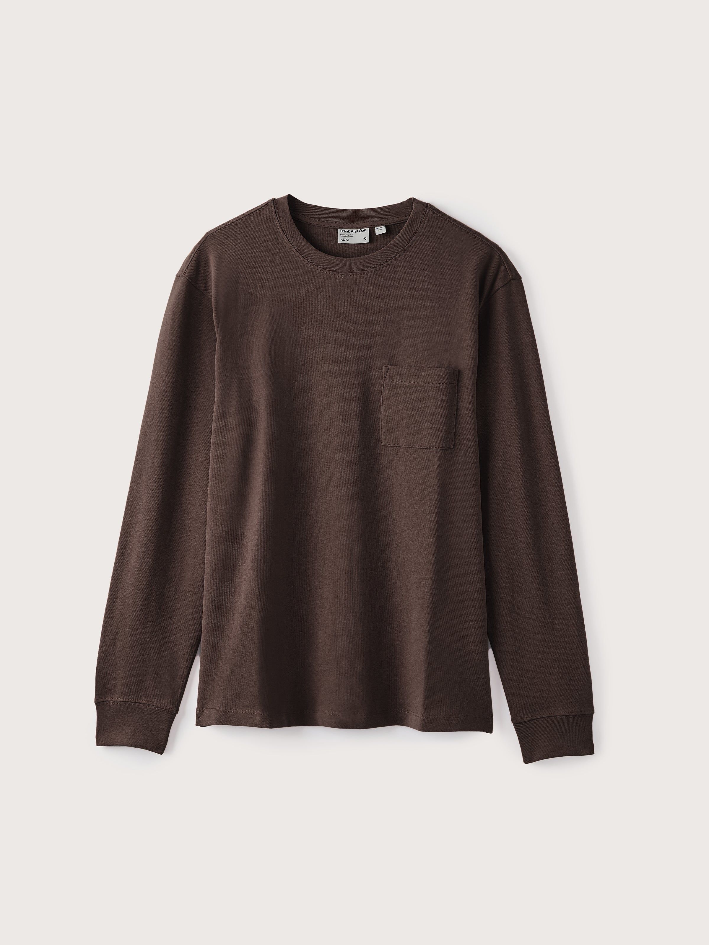 The Pocket Long Sleeve T-Shirt in Brown sold by Frank & Oak product image thumbnail 5