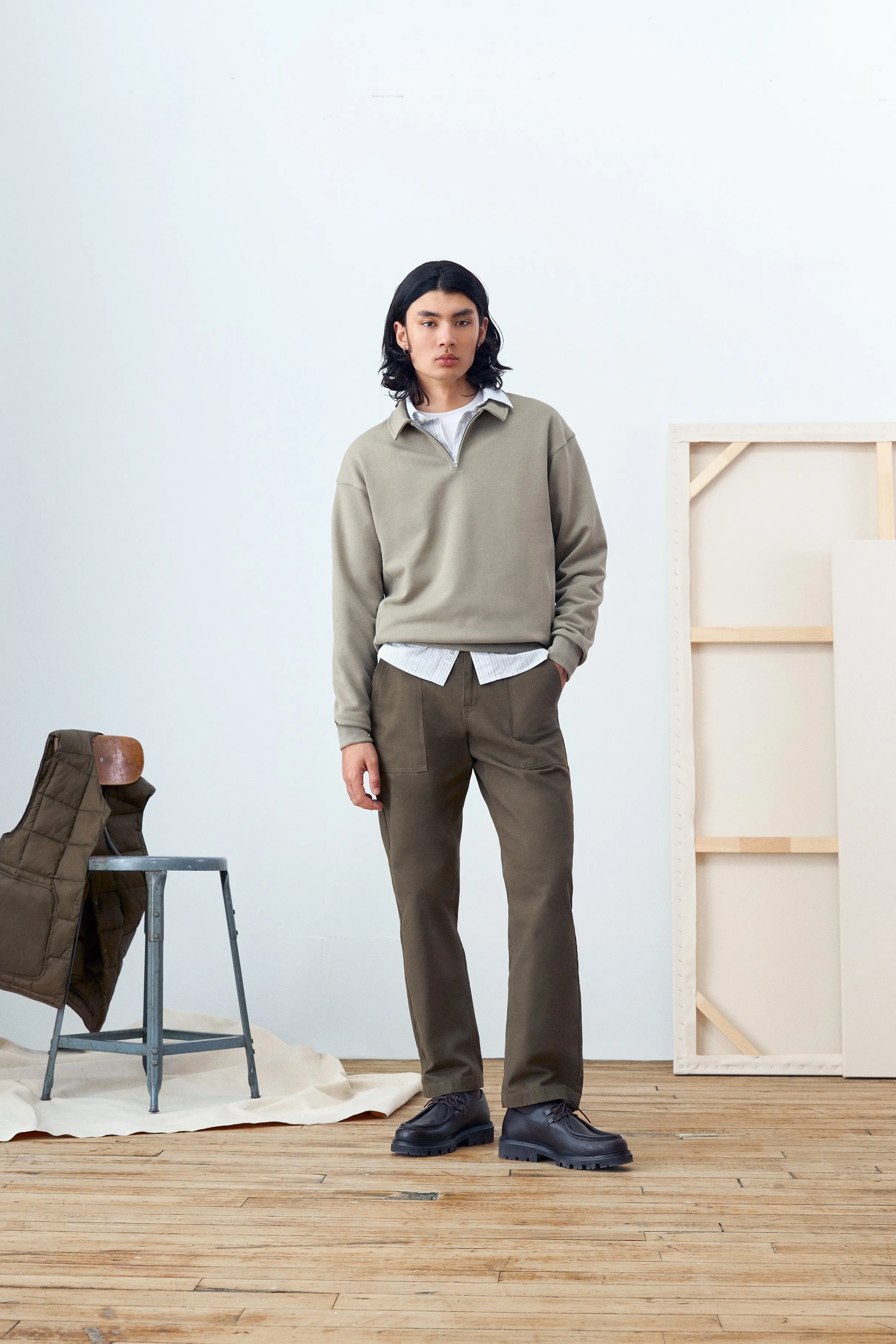 The Joey Fatigue Pant in Green sold by Frank & Oak product image thumbnail 3