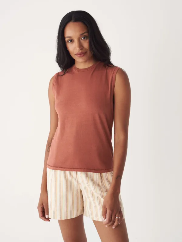 The Essential Tank Top in Terra-Cotta sold by Frank & Oak