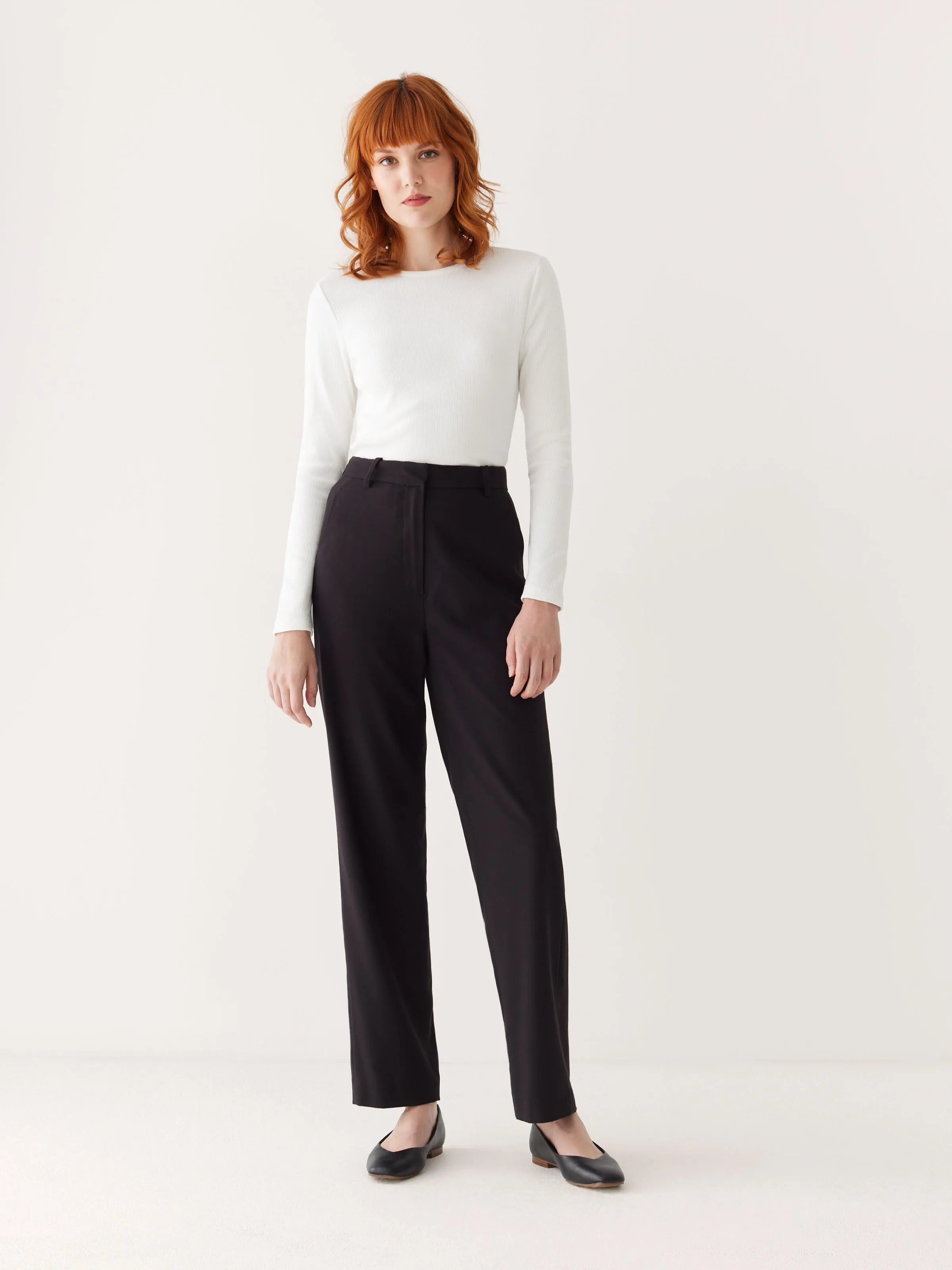 The Jane Straight Pant in Black sold by Frank & Oak product image thumbnail 2