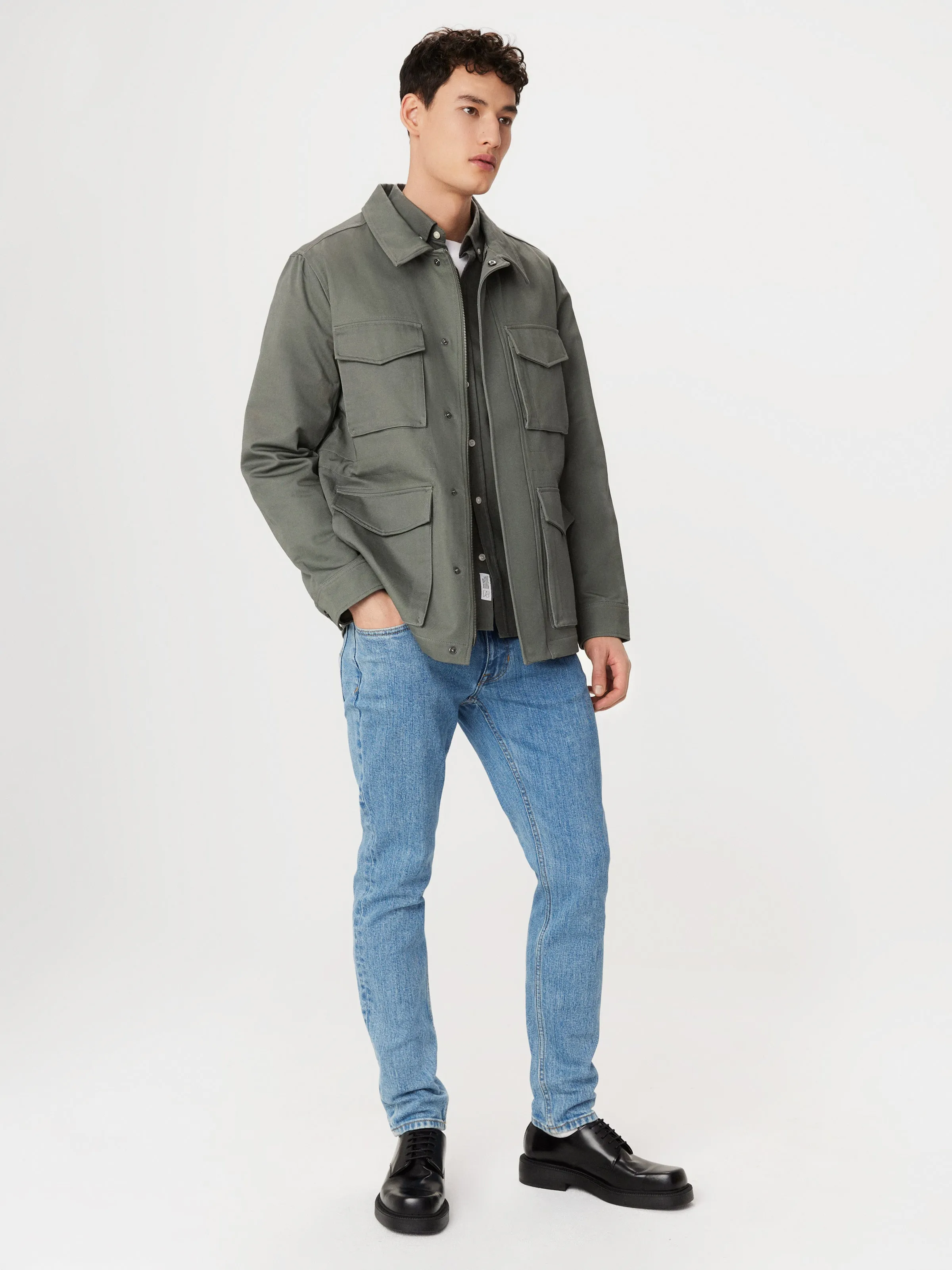 The Field Jacket in Boreal Green sold by Frank & Oak