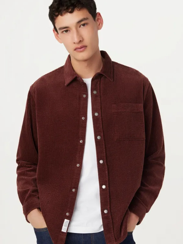 The Corduroy Shirt in Bordeaux sold by Frank & Oak