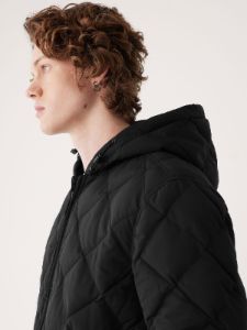 The Skyline Reversible Hooded Jacket in Black sold by Frank & Oak