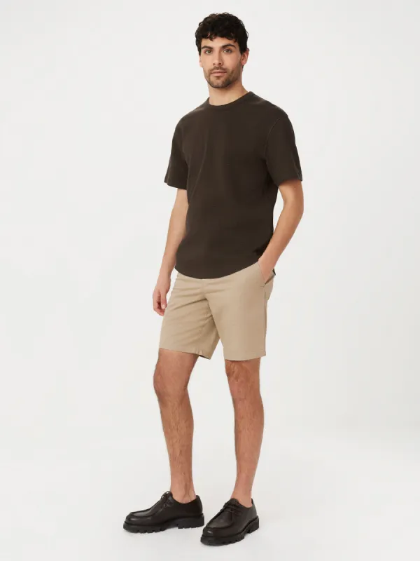 The Relaxed Waffle T-Shirt in Dark Chocolate sold by Frank & Oak