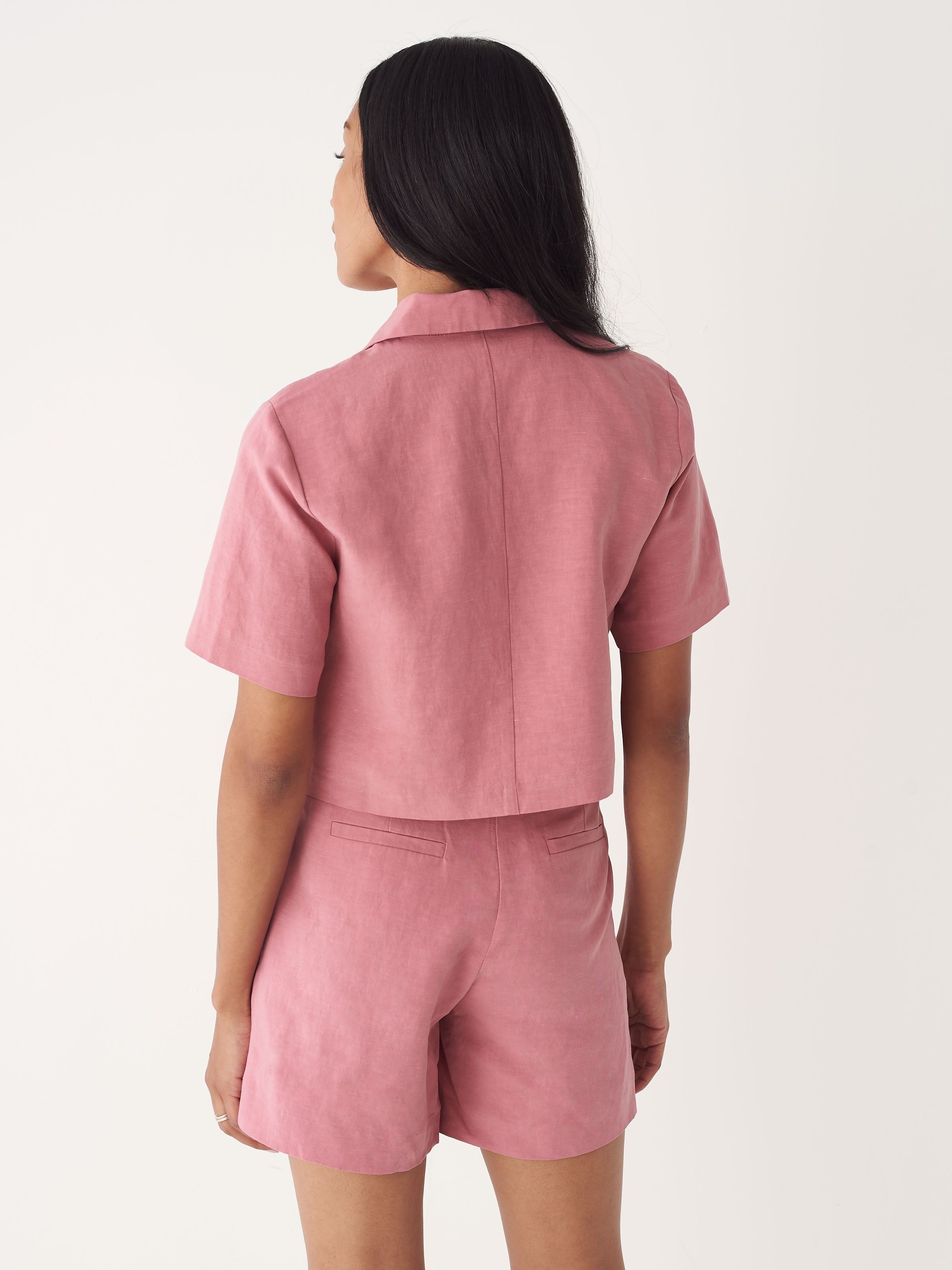 The Cropped Blazer in Faded Rose sold by Frank & Oak product image thumbnail 3