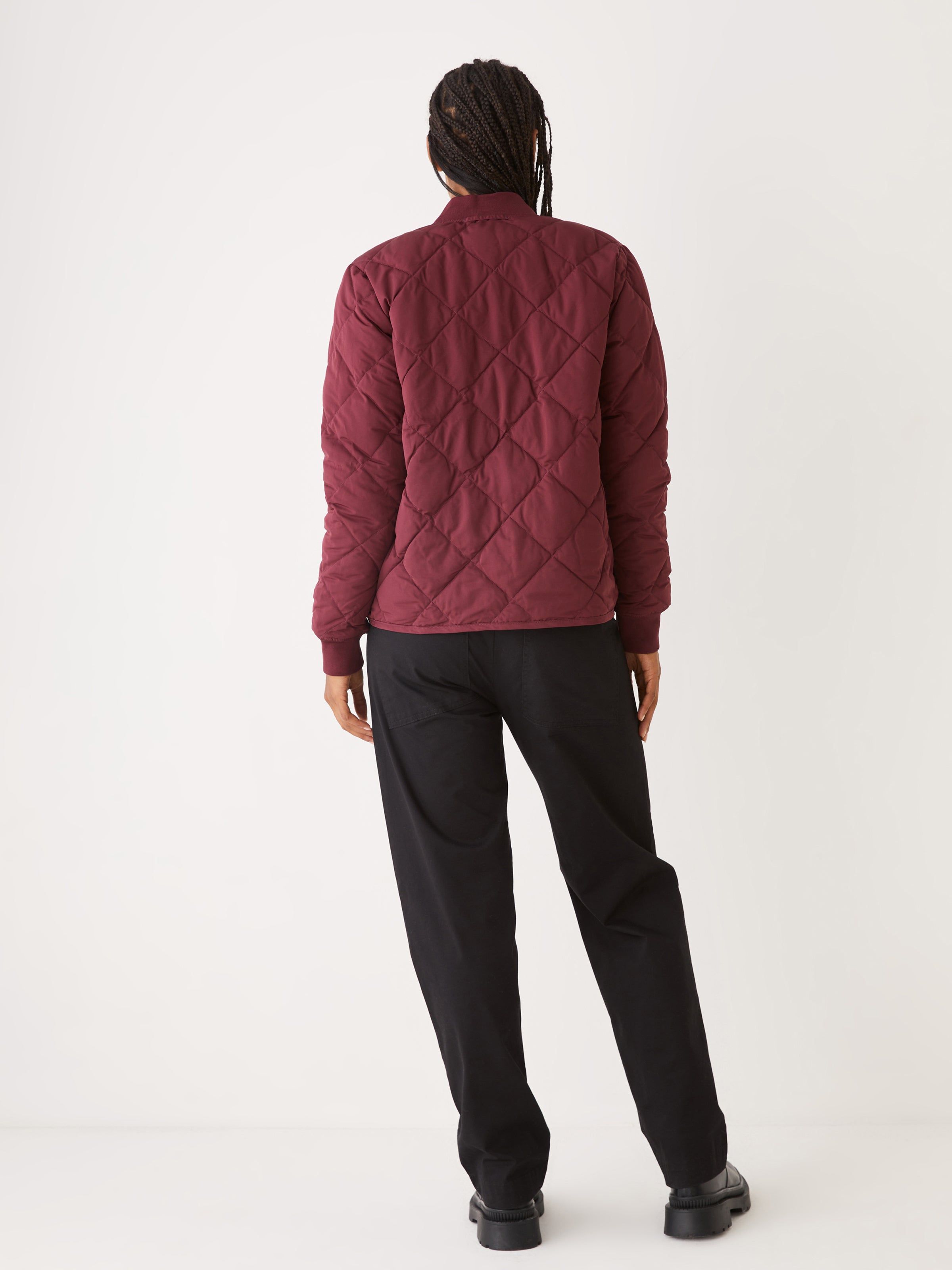 The Skyline Reversible Bomber in Dark Red sold by Frank & Oak product image thumbnail 4