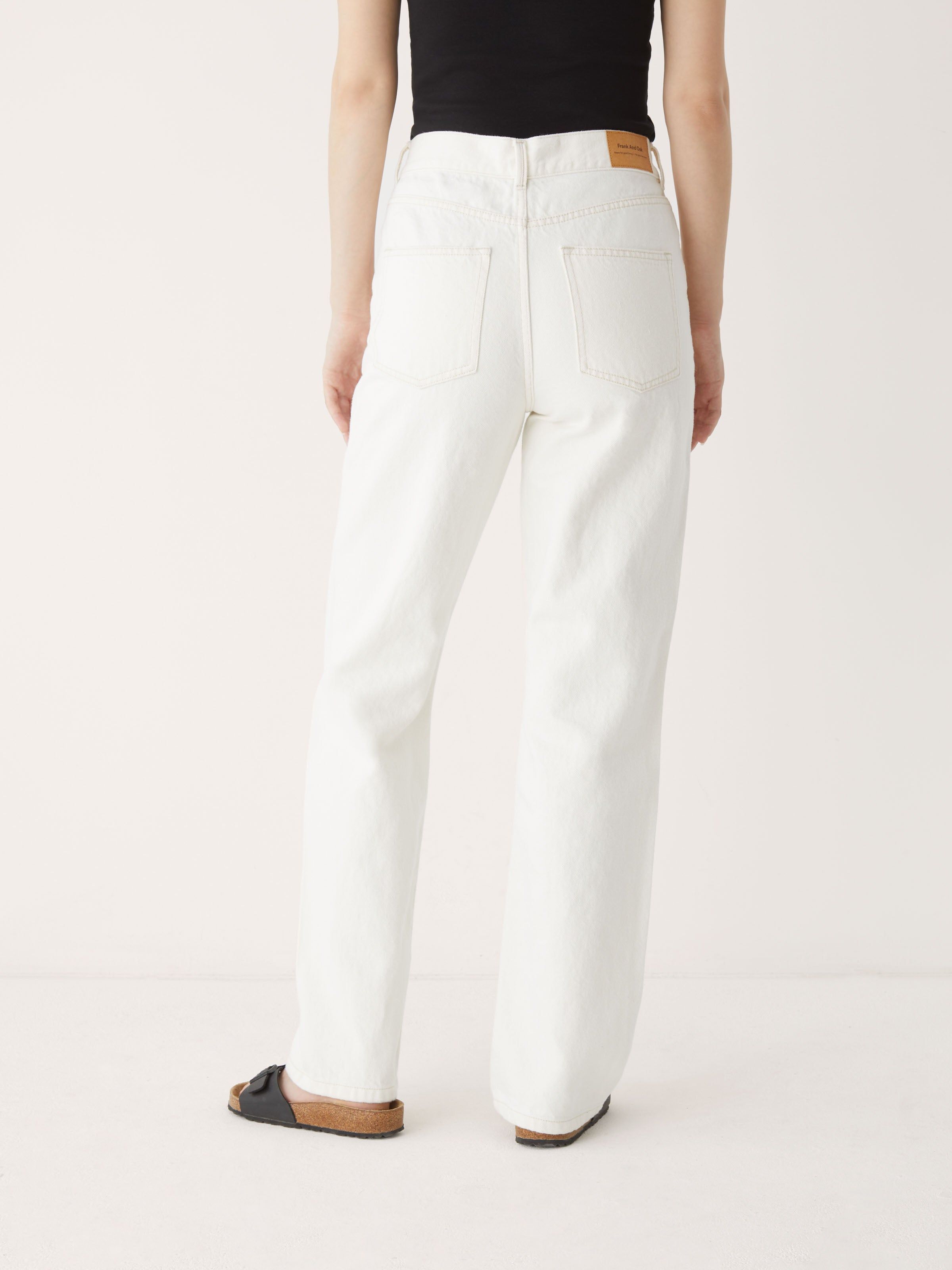 The Marianne High Rise Relaxed Straight Jean in Off White sold by Frank & Oak product image thumbnail 4