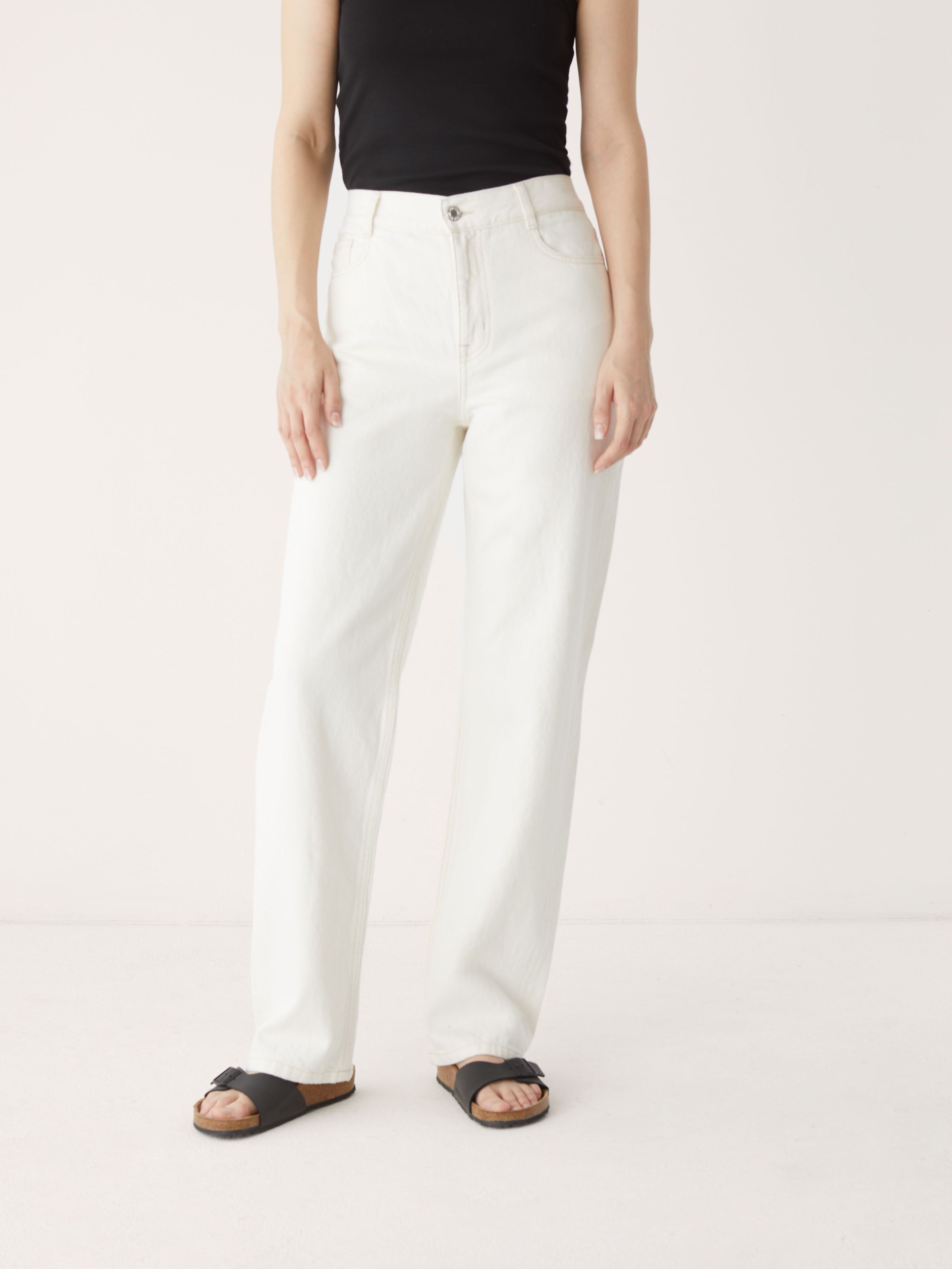 The Marianne High Rise Relaxed Straight Jean in Off White sold by Frank & Oak product image thumbnail 2