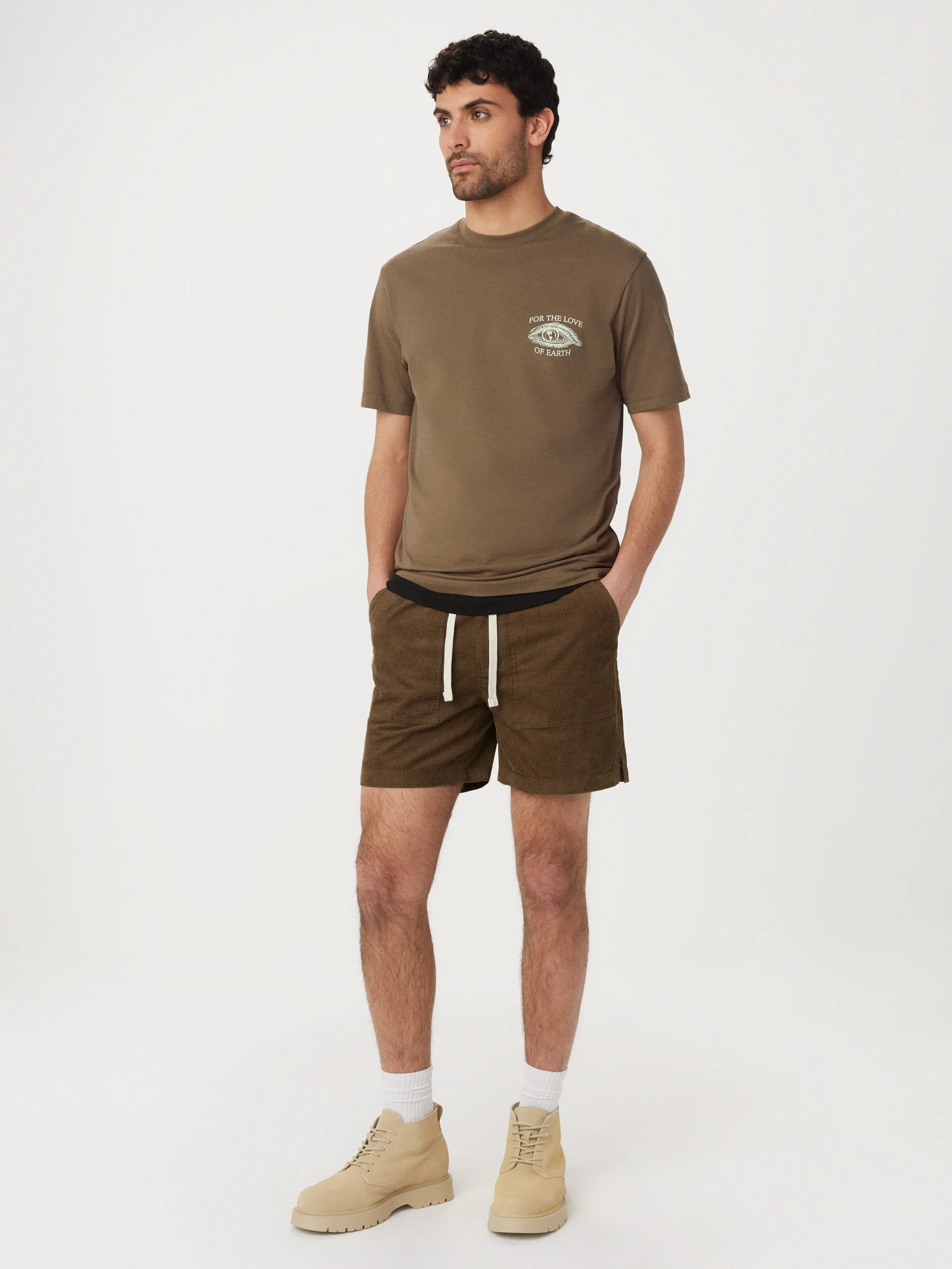 The Earth Day T-Shirt in Umber sold by Frank & Oak
