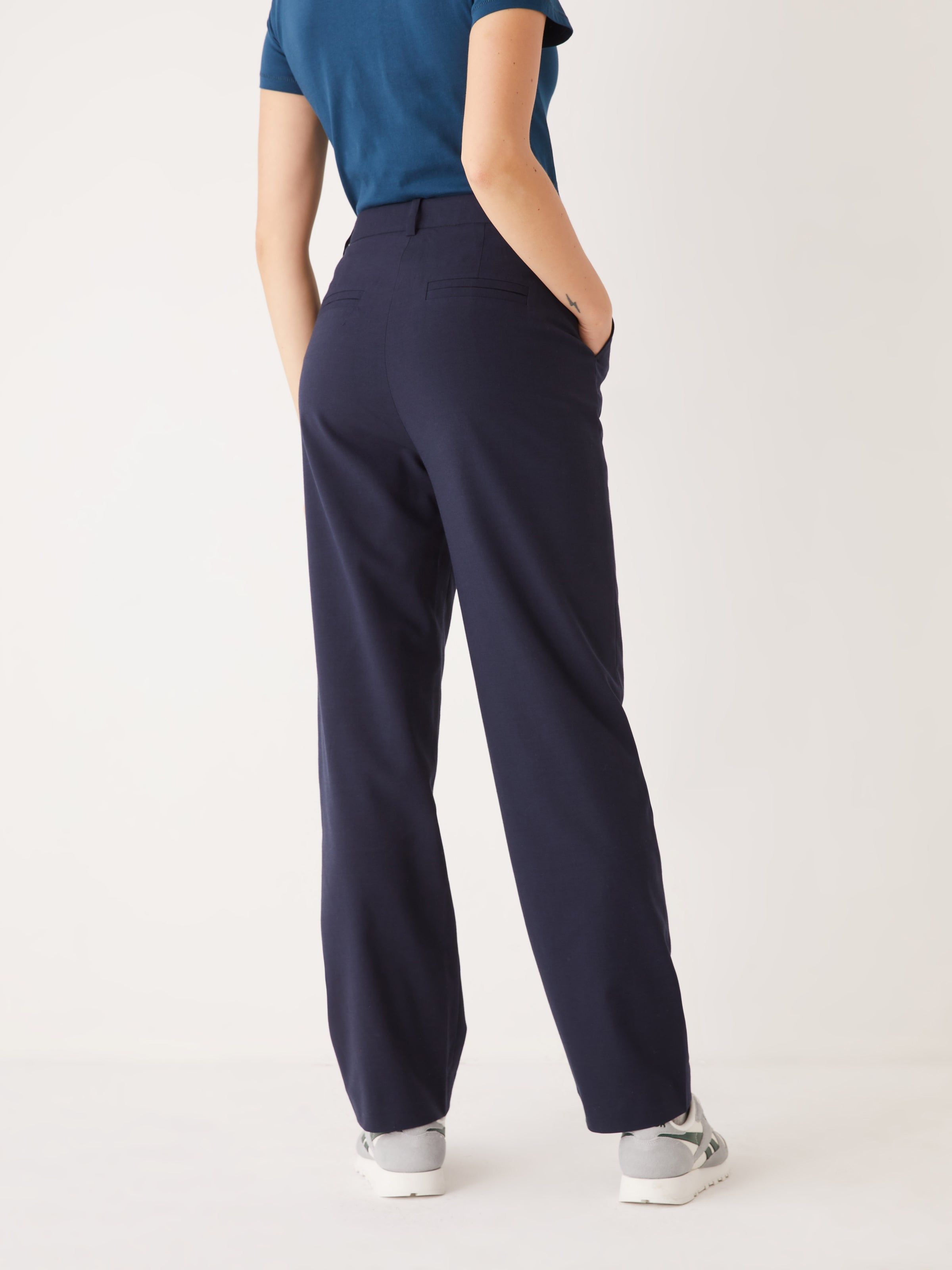 The Jane Straight Leg Pant in Dark Blue sold by Frank & Oak product image thumbnail 4