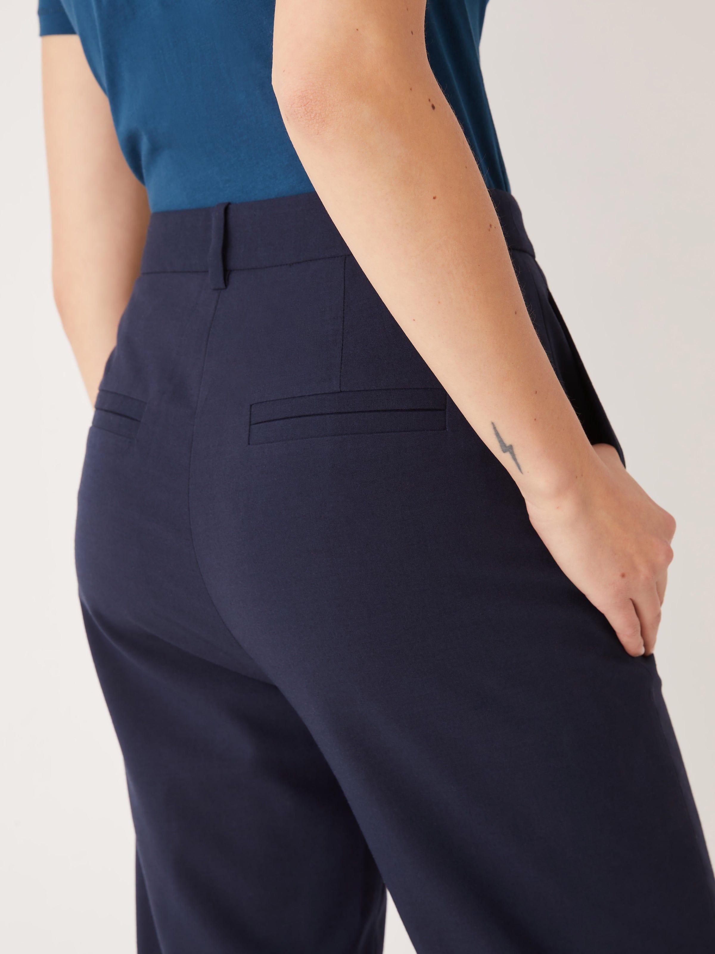 The Jane Straight Leg Pant in Dark Blue sold by Frank & Oak product image thumbnail 5